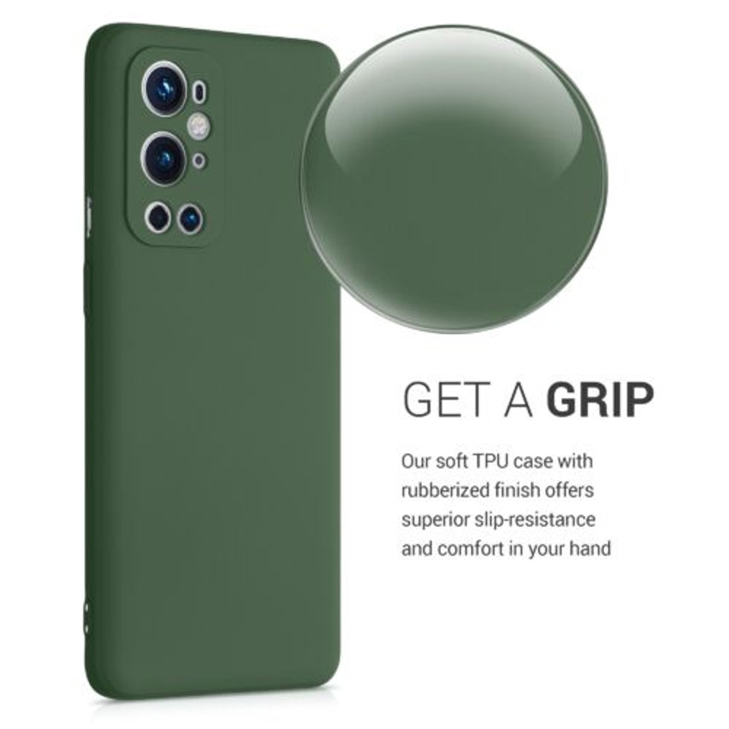 Husa pentru OnePlus 9 Pro, Silicon, Verde, 55349.80 fotografia produsului View 5 L