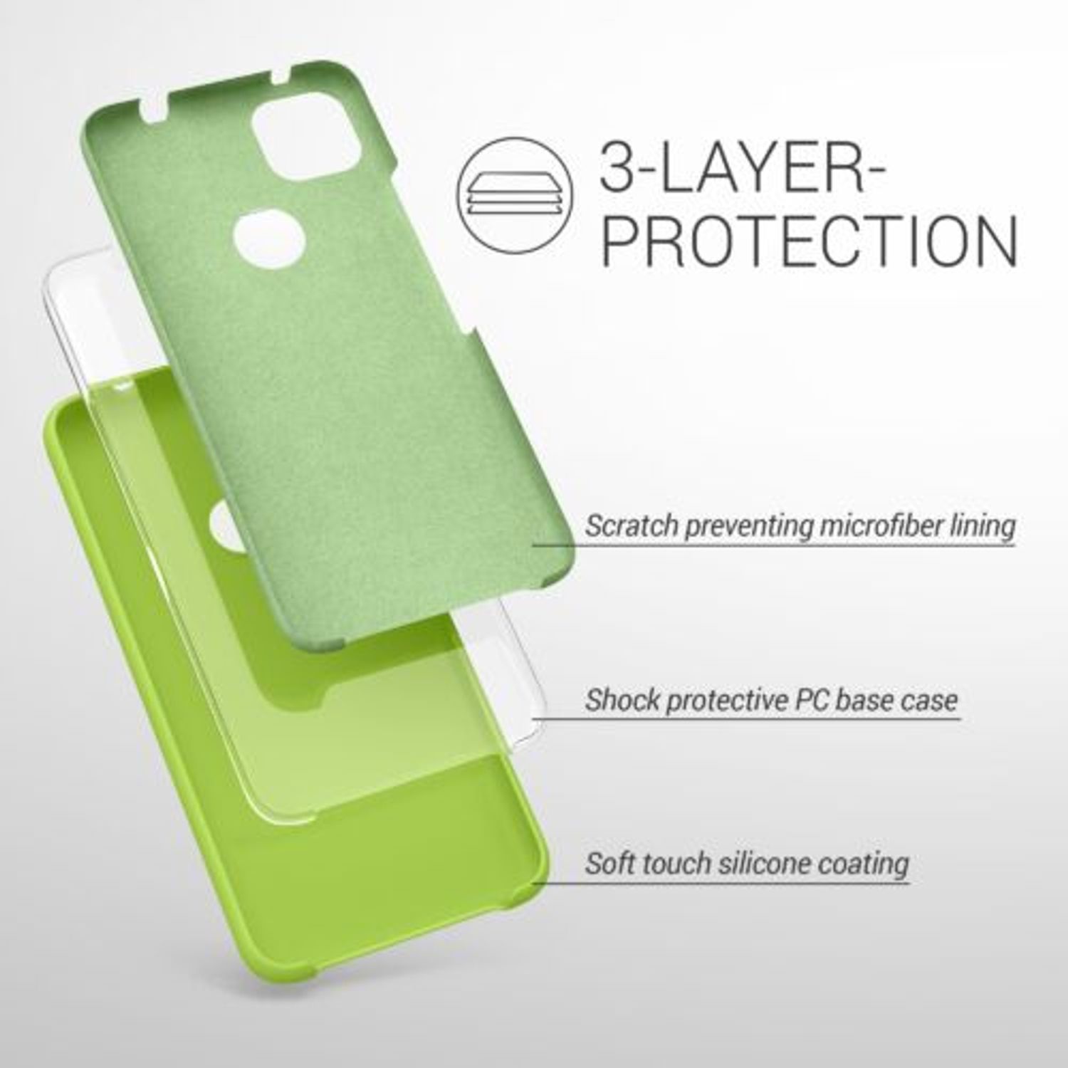 Husa pentru Google Pixel 4a, Silicon, Verde, 52549.220 fotografia produsului View 3 L