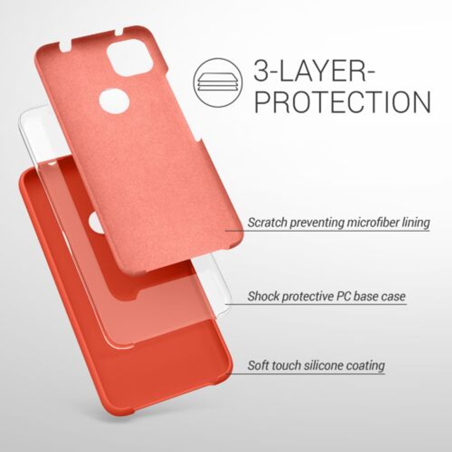 Husa pentru Google Pixel 4a, Silicon, Rosu, 52549.218 fotografia produsului View 3 L