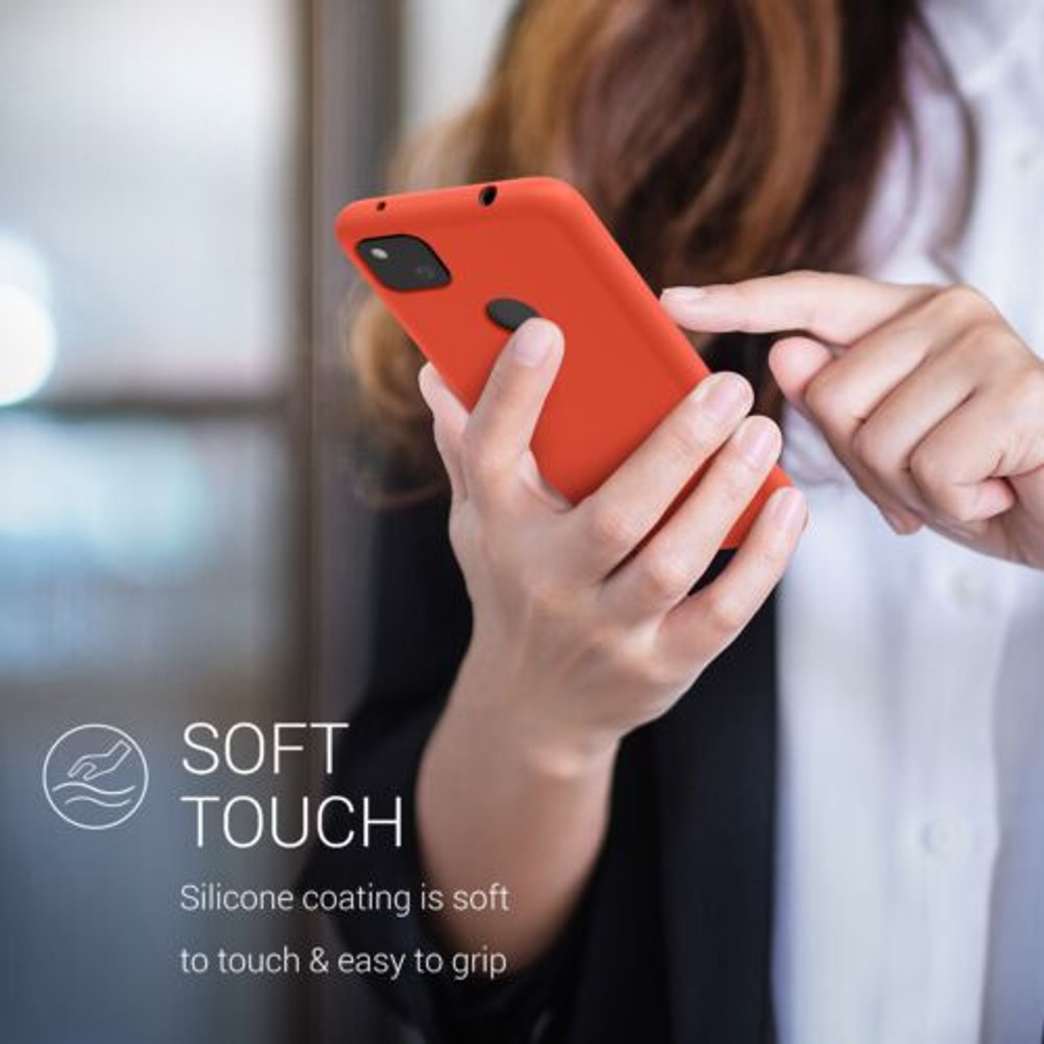 Husa pentru Google Pixel 4a, Silicon, Rosu, 52549.218 fotografia produsului View 4 L