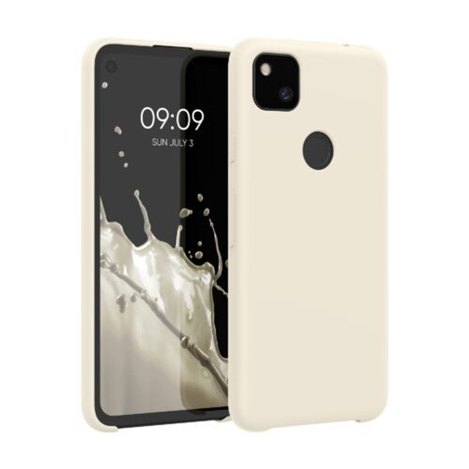 Husa pentru Google Pixel 4a, Silicon, Crem, 52549.204 fotografia produsului