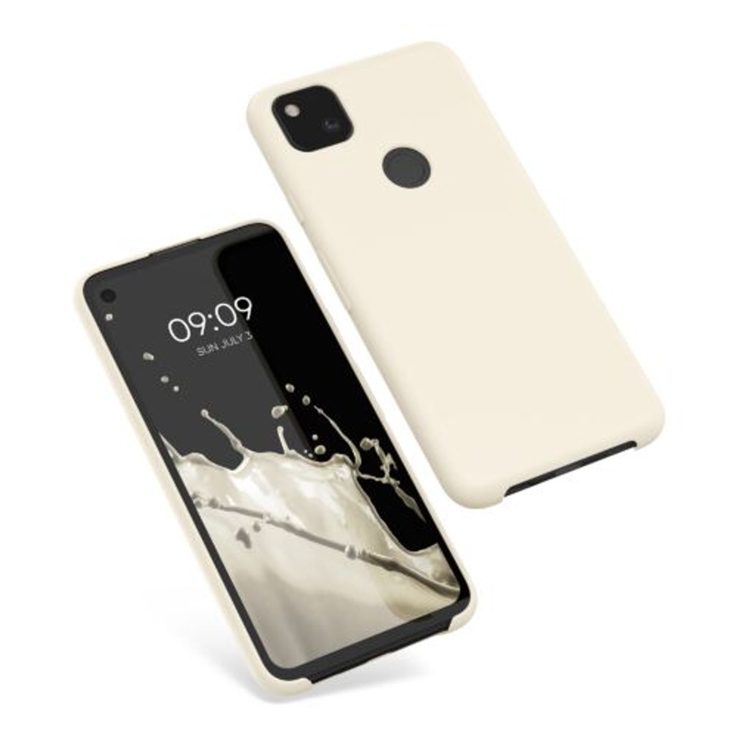 Husa pentru Google Pixel 4a, Silicon, Crem, 52549.204 fotografia produsului View 2 L