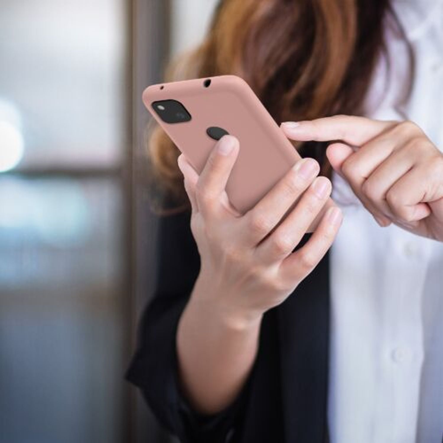 Husa pentru Google Pixel 4a, Silicon, Roz, 52549.193 fotografia produsului View 7 L