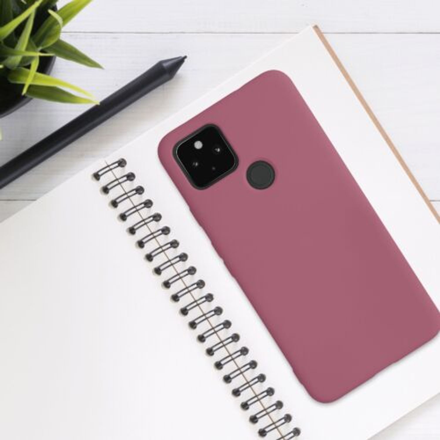 Husa pentru Google Pixel 4a 5G, Silicon, Roz, 53779.167 fotografia produsului View 3 L