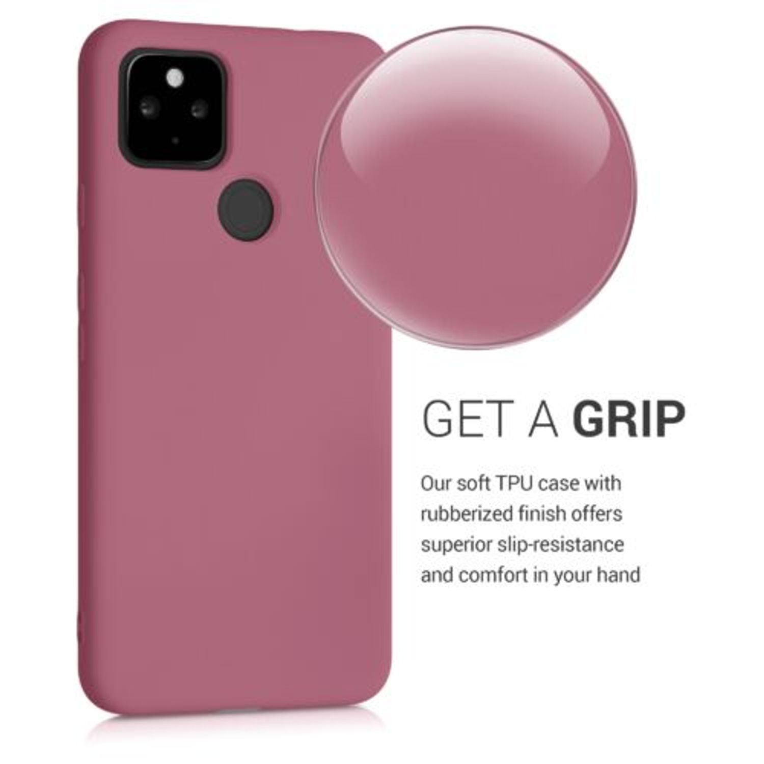 Husa pentru Google Pixel 4a 5G, Silicon, Roz, 53779.167 fotografia produsului View 5 L
