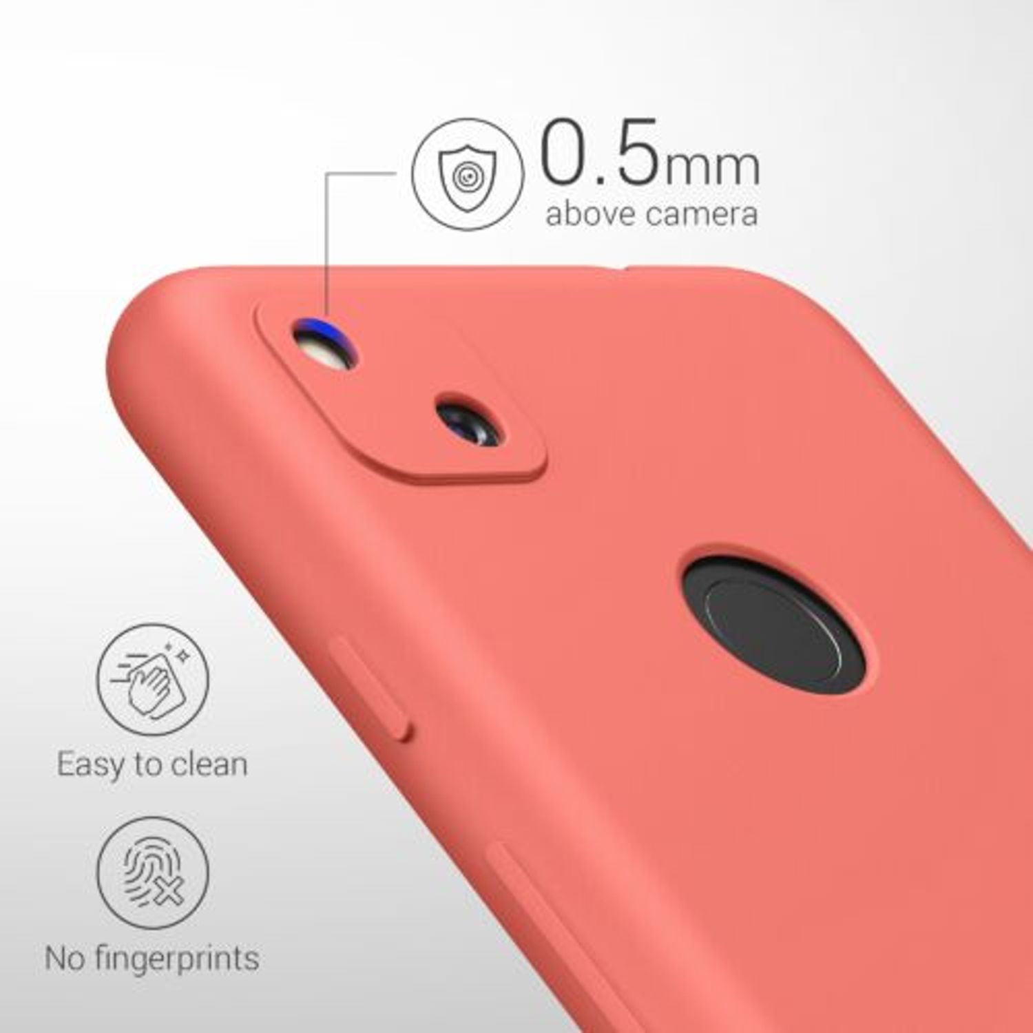 Husa pentru Google Pixel 4a, Silicon, Portocaliu, 52357.215 fotografia produsului View 4 L