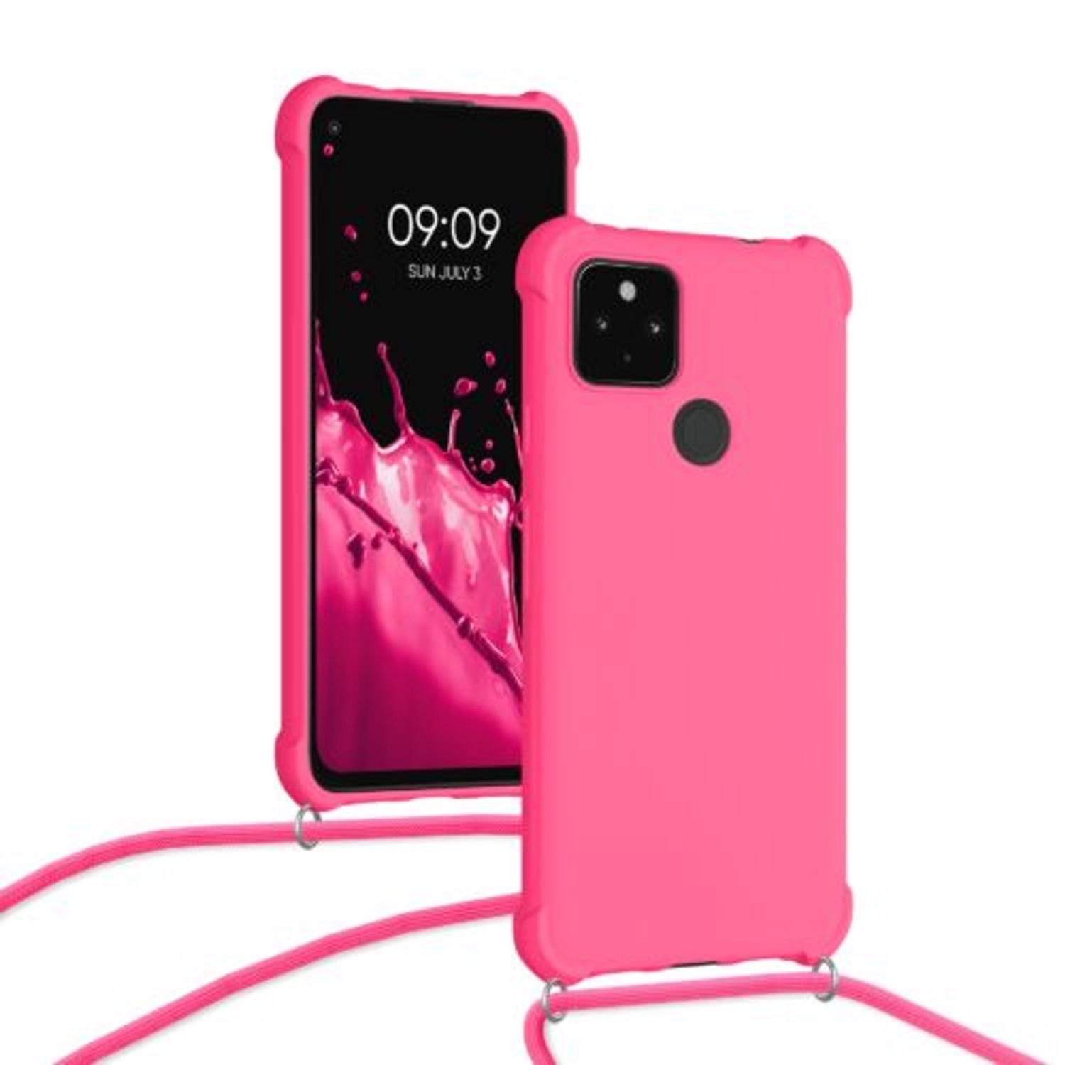 Husa pentru Google Pixel 4a 5G, Silicon, Roz, 55914.77 fotografia produsului View 5 L