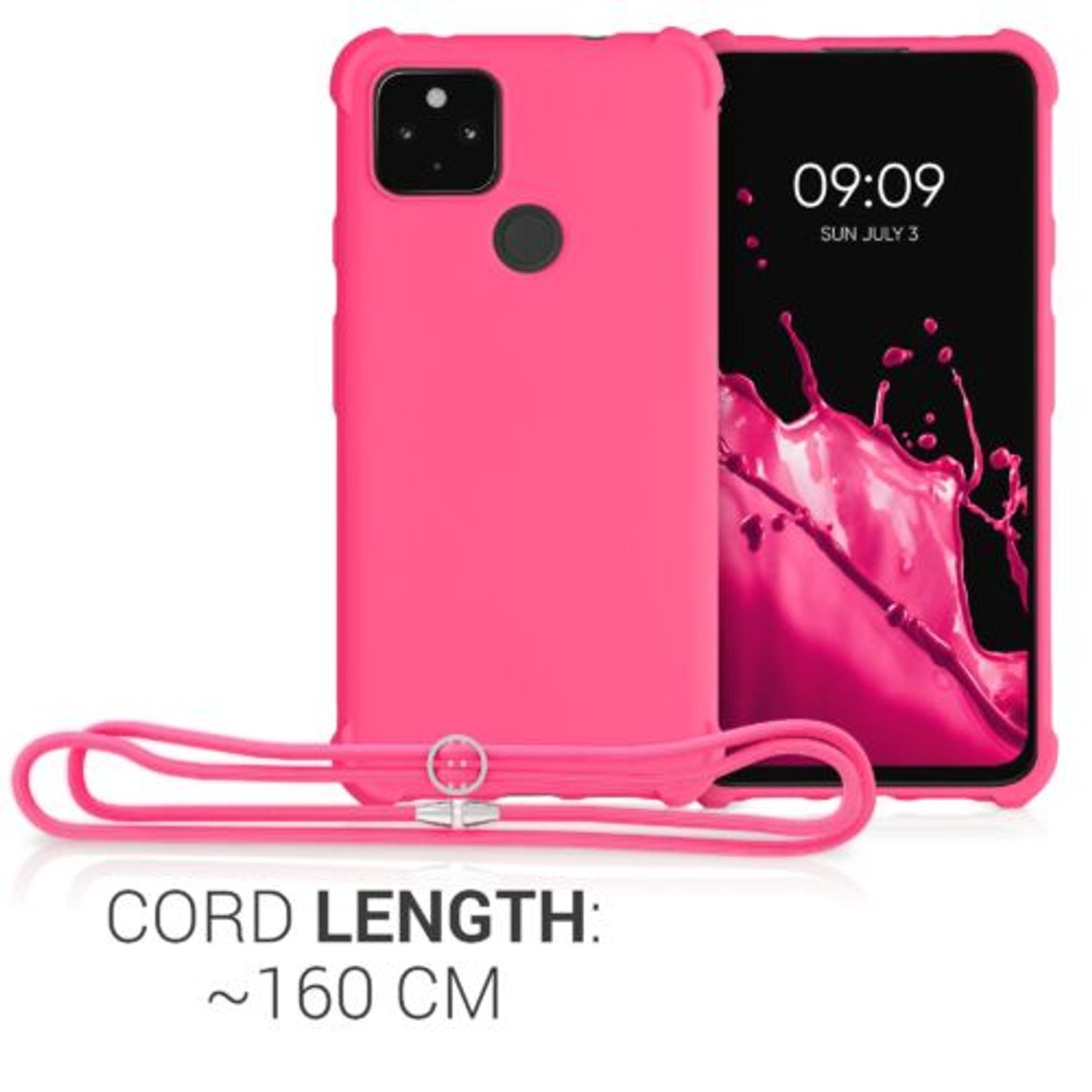 Husa pentru Google Pixel 4a 5G, Silicon, Roz, 55914.77 fotografia produsului View 4 L