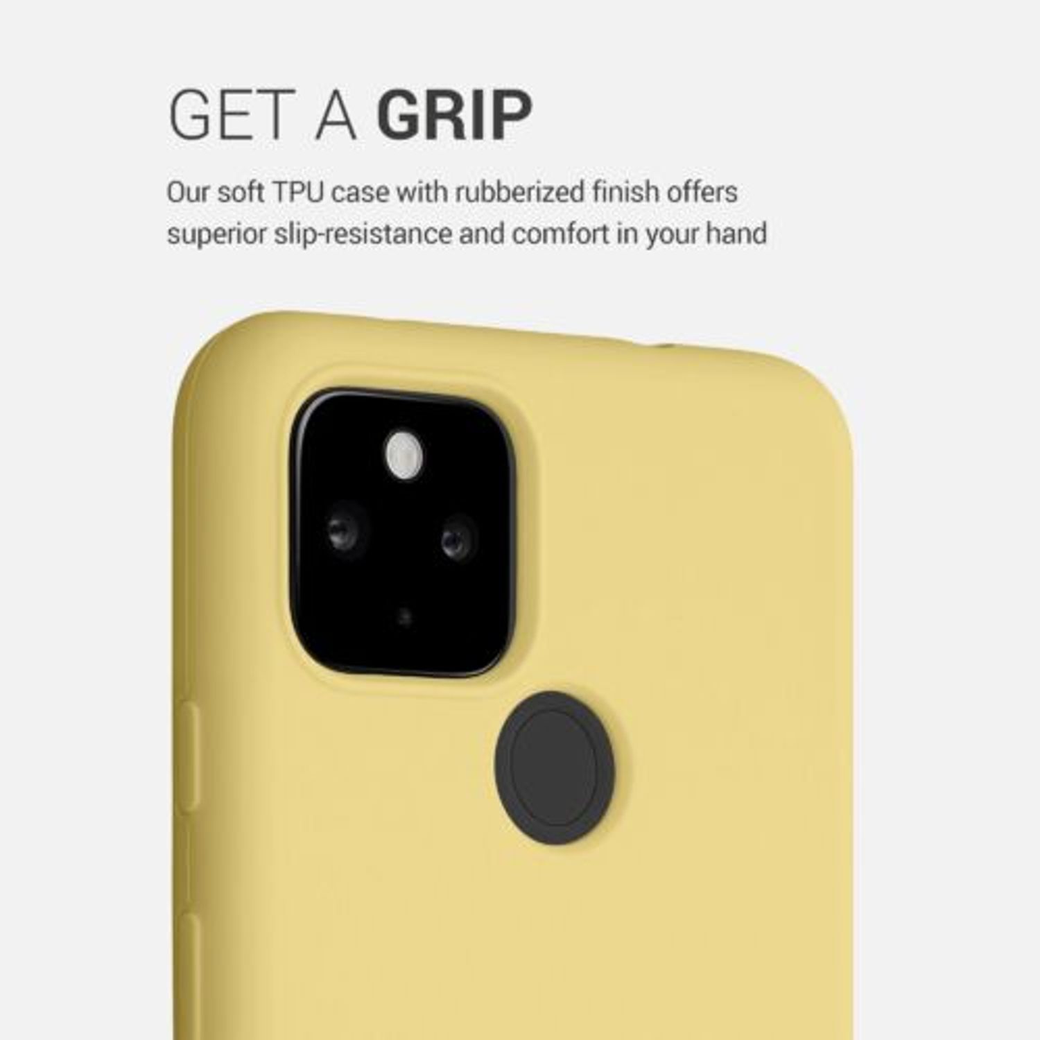 Husa pentru Google Pixel 4a 5G, Silicon, Galben, 53932.216 fotografia produsului View 4 L