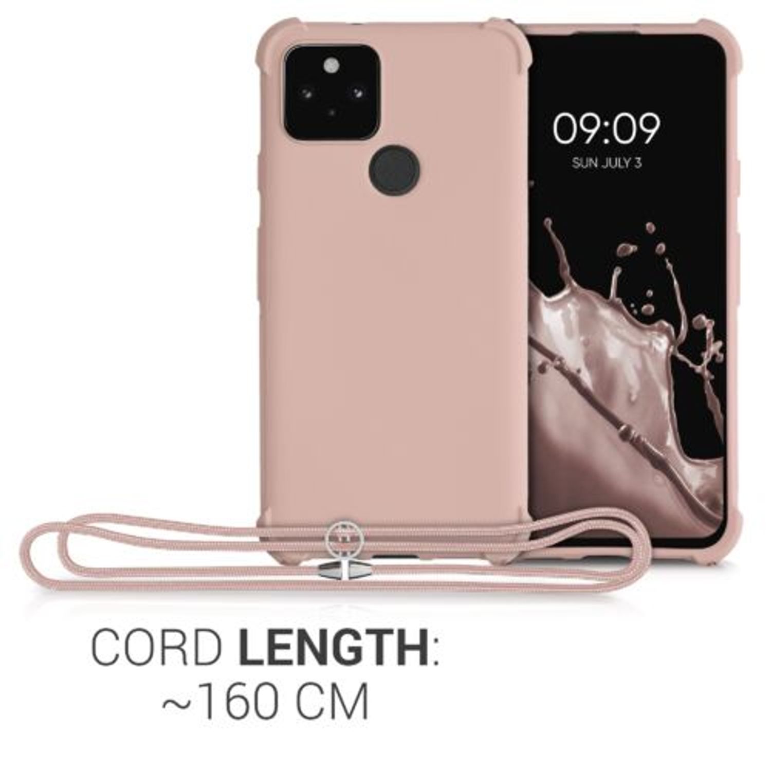 Husa pentru Google Pixel 5, Silicon, Roz, 53843.154 fotografia produsului View 4 L
