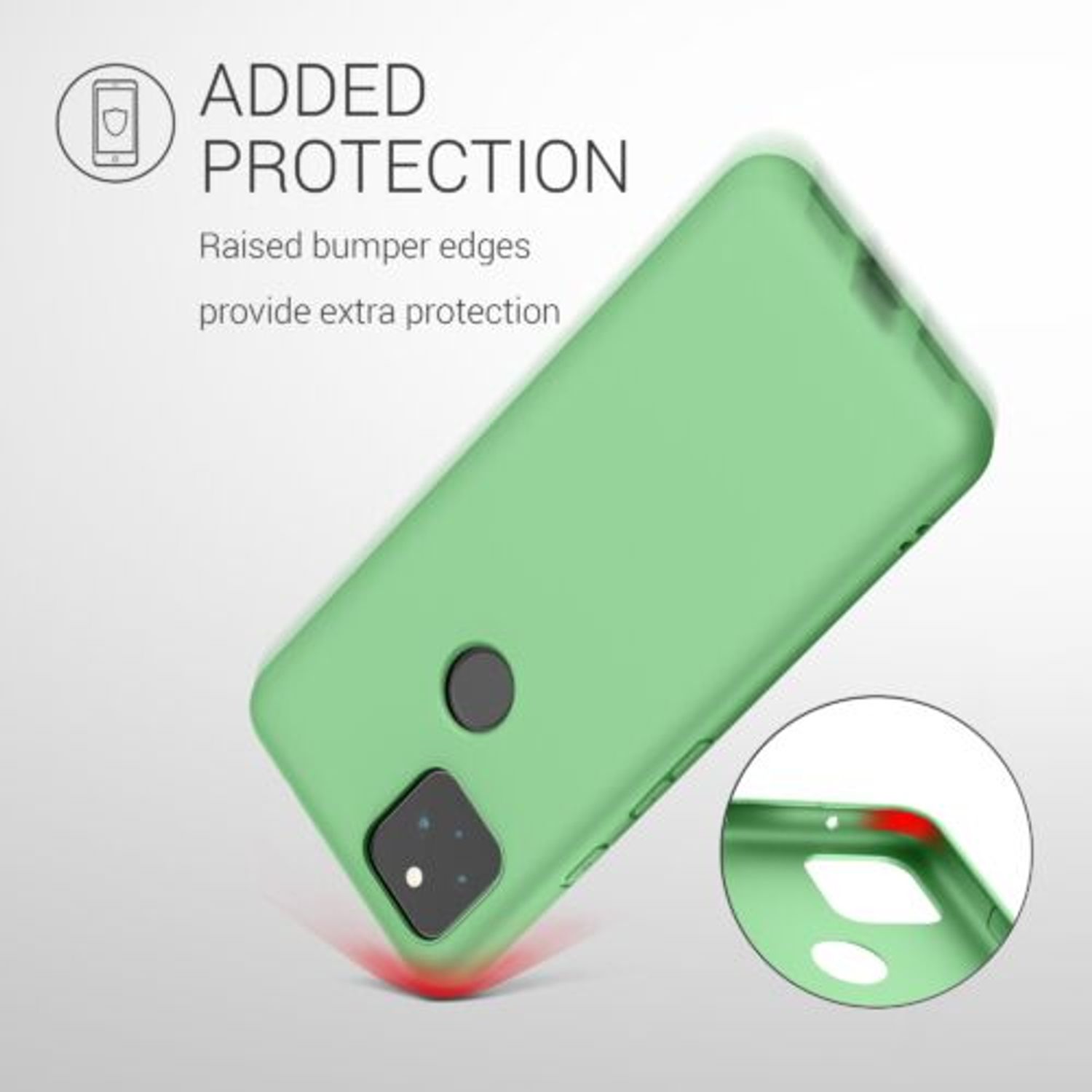 Husa pentru Google Pixel 5a, Silicon, Verde, 55374.147 fotografia produsului View 7 L
