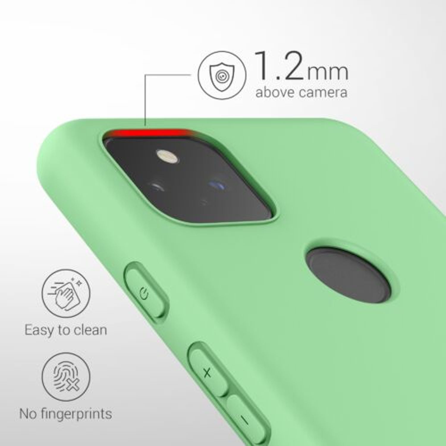 Husa pentru Google Pixel 5a, Silicon, Verde, 55374.147 fotografia produsului View 4 L