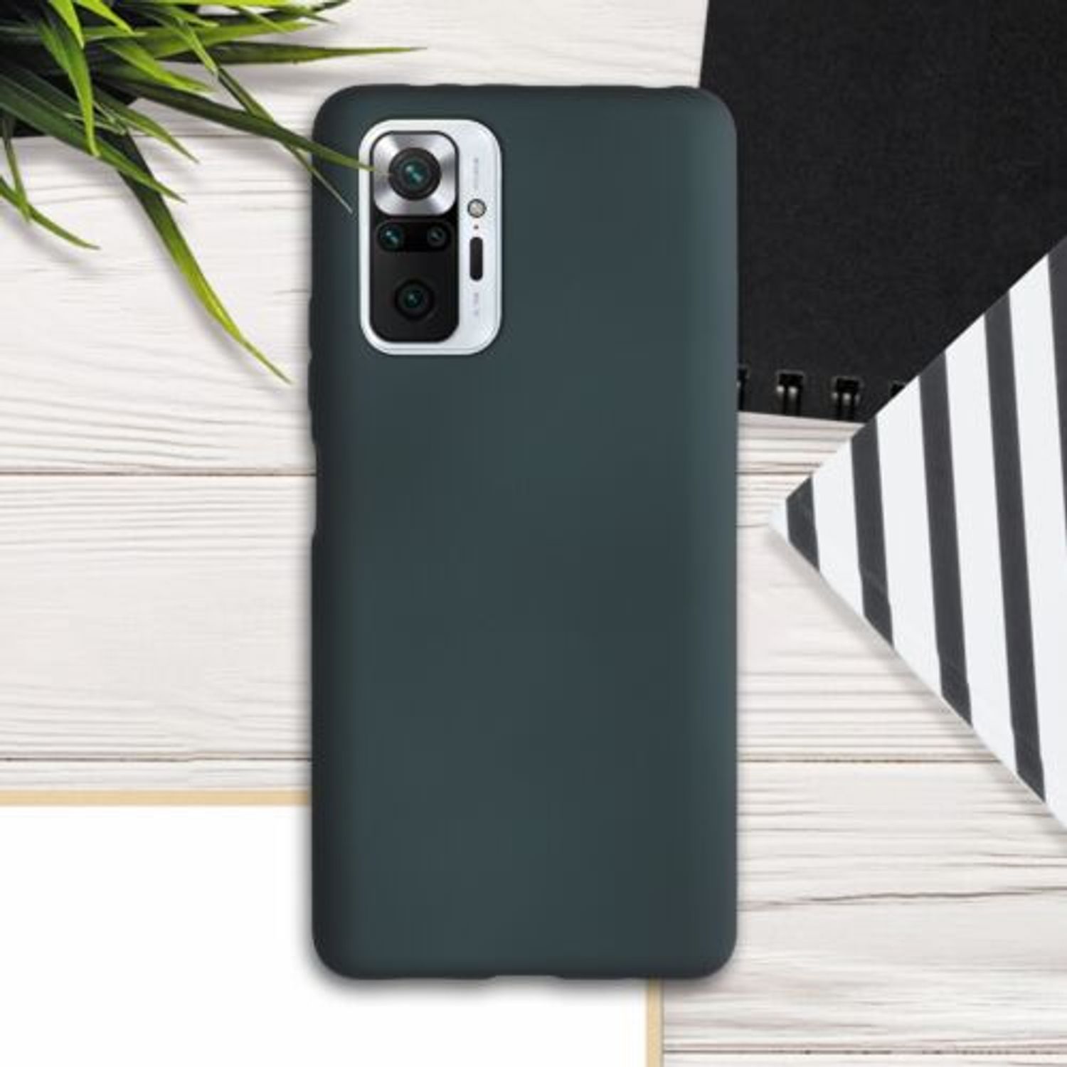 Husa pentru Xiaomi Redmi Note 10 Pro, Silicon, Verde, 54552.14 fotografia produsului View 4 L