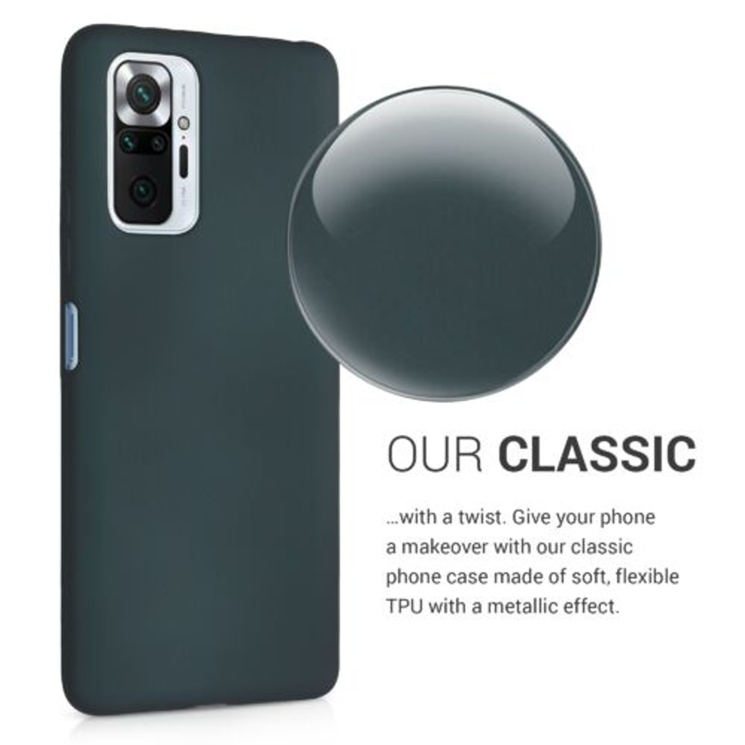 Husa pentru Xiaomi Redmi Note 10 Pro, Silicon, Verde, 54552.14 fotografia produsului View 5 L