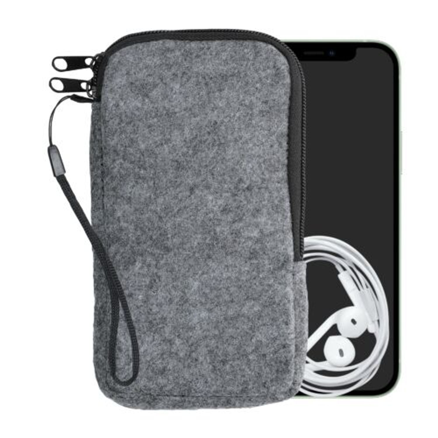 Husa Universala pentru telefon L, 6,5 inch, Microfibra, Gri, 49865.3.25 fotografia produsului View 5 L