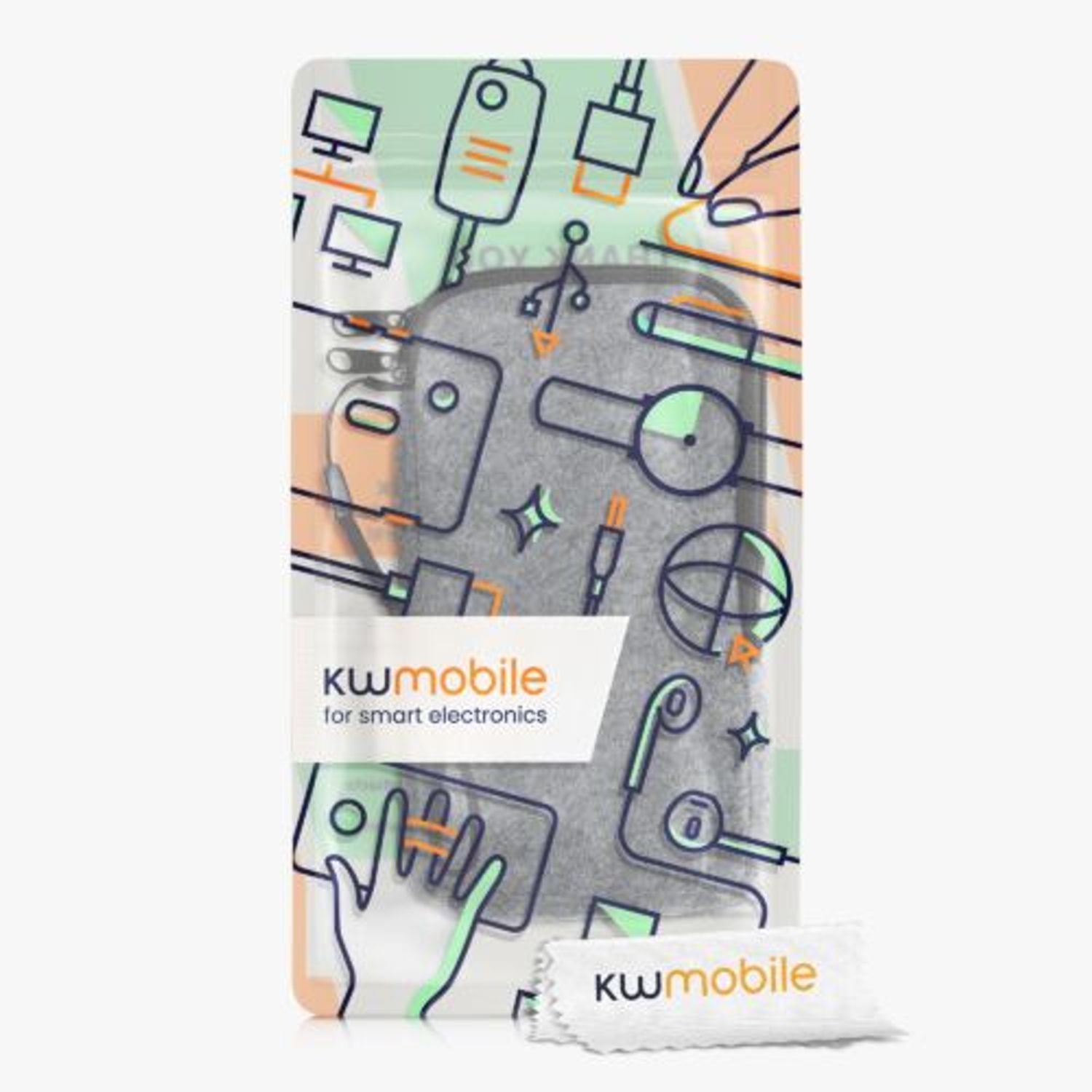 Husa Universala pentru telefon L, 6,5 inch, Microfibra, Gri, 49865.3.25 fotografia produsului View 2 L