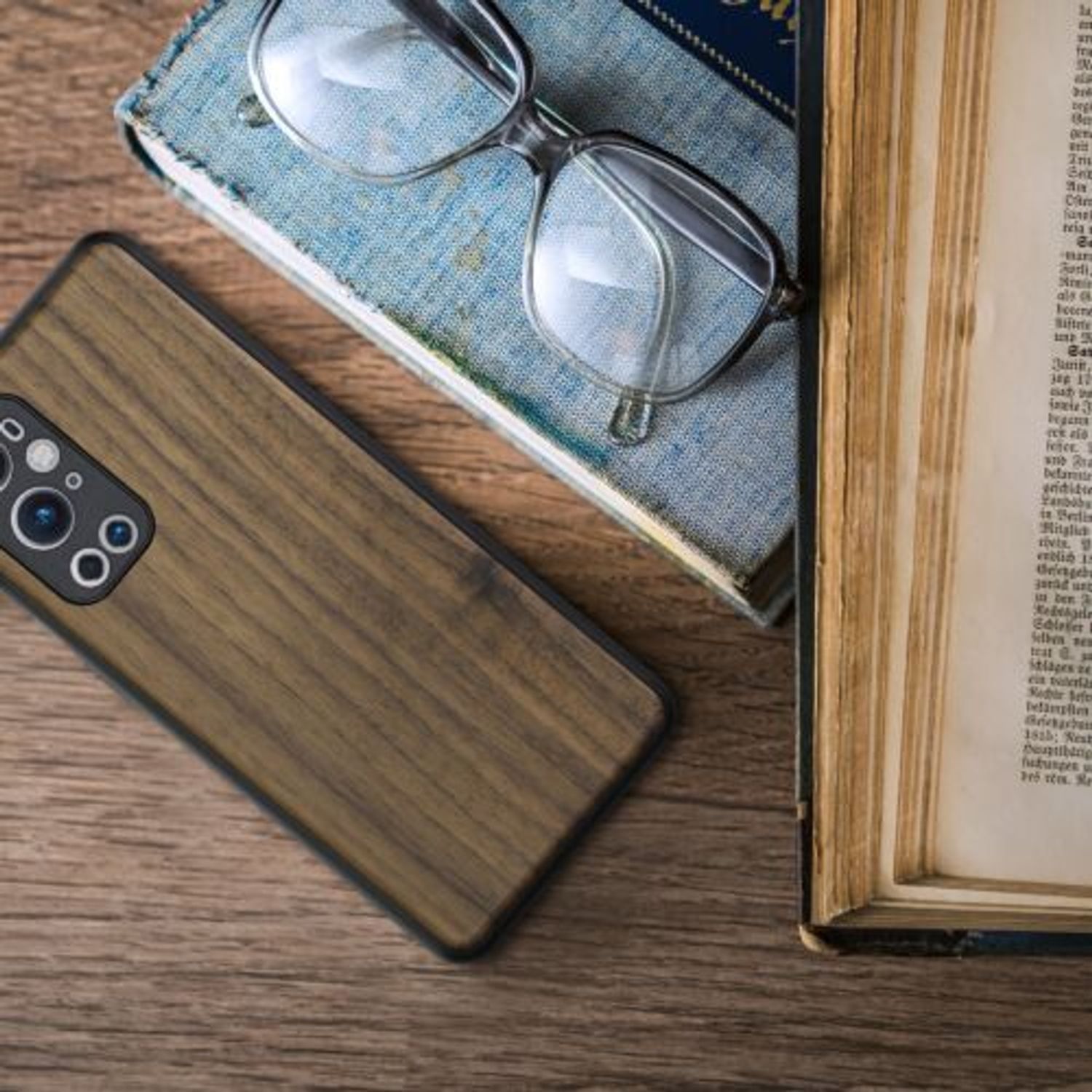 Husa pentru OnePlus 9 Pro, Lemn, Maro, 54435.18 fotografia produsului View 6 L