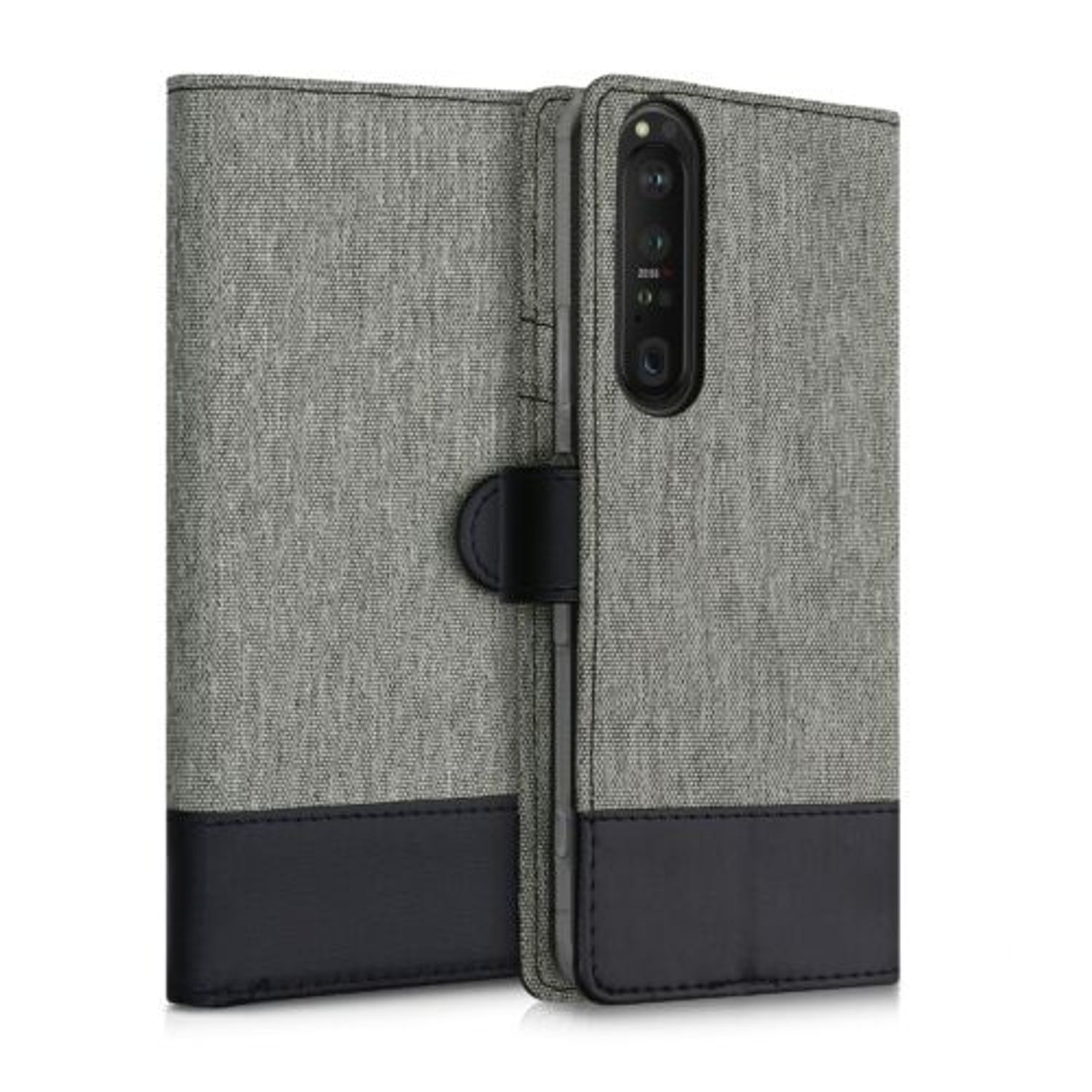 Husa pentru Sony Xperia 1 III, Textil, Gri, 55130.22 fotografia produsului View 4 L