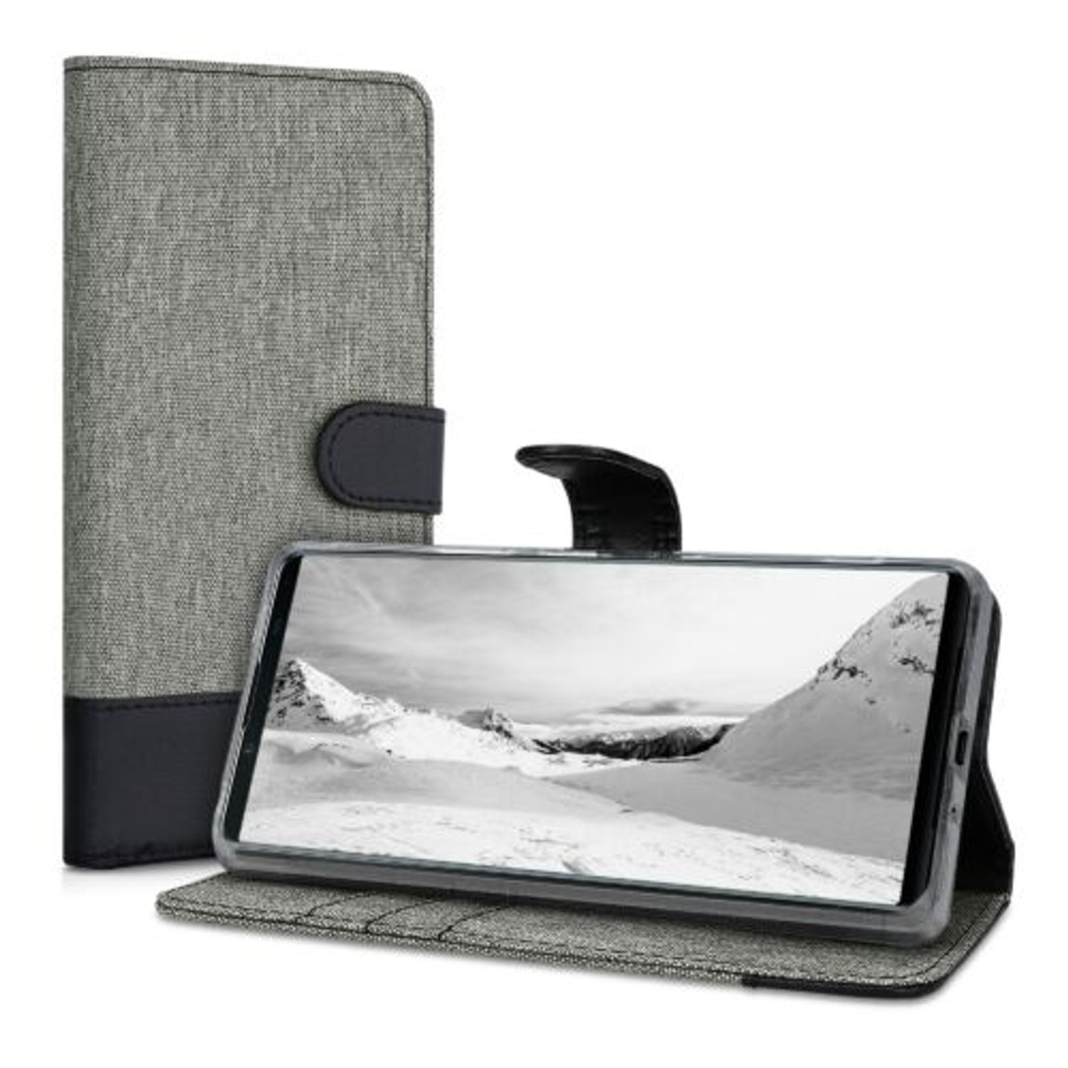 Husa pentru Sony Xperia 1 III, Textil, Gri, 55130.22 fotografia produsului View 2 L