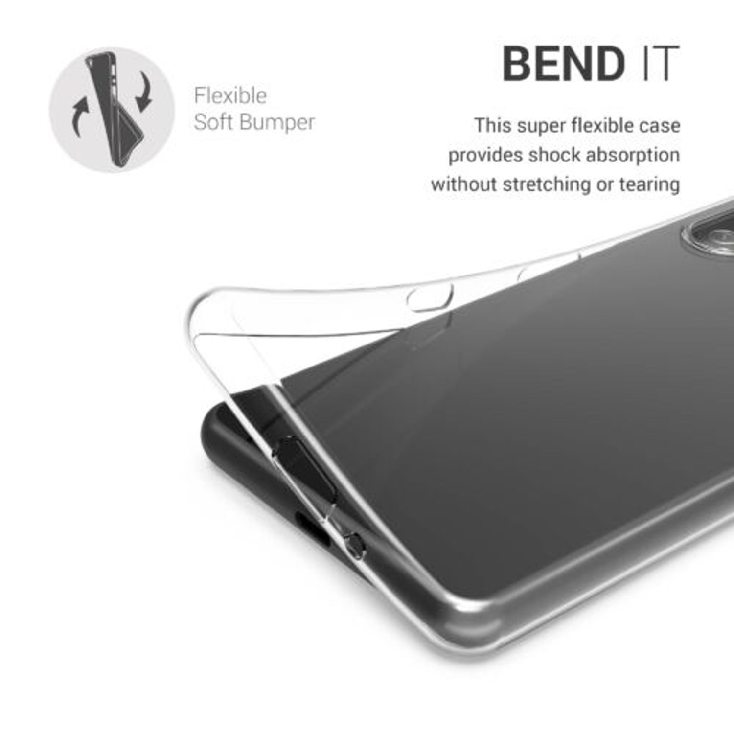 Husa pentru Sony Xperia 10 III, Silicon, Transparent, 54752.03 fotografia produsului View 3 L