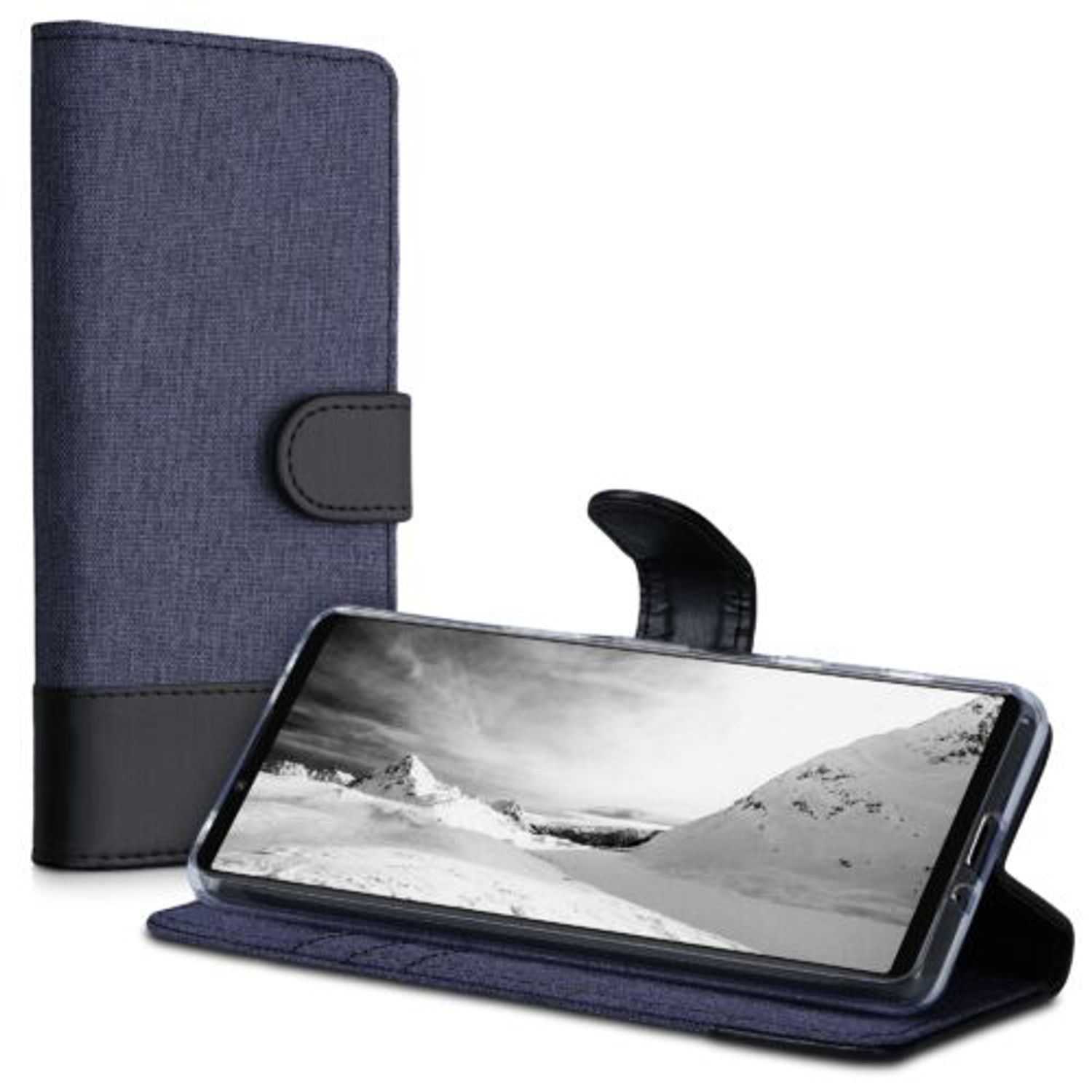 Husa pentru Sony Xperia 5 III, Textil, Albastru, 55132.17 fotografia produsului View 2 L