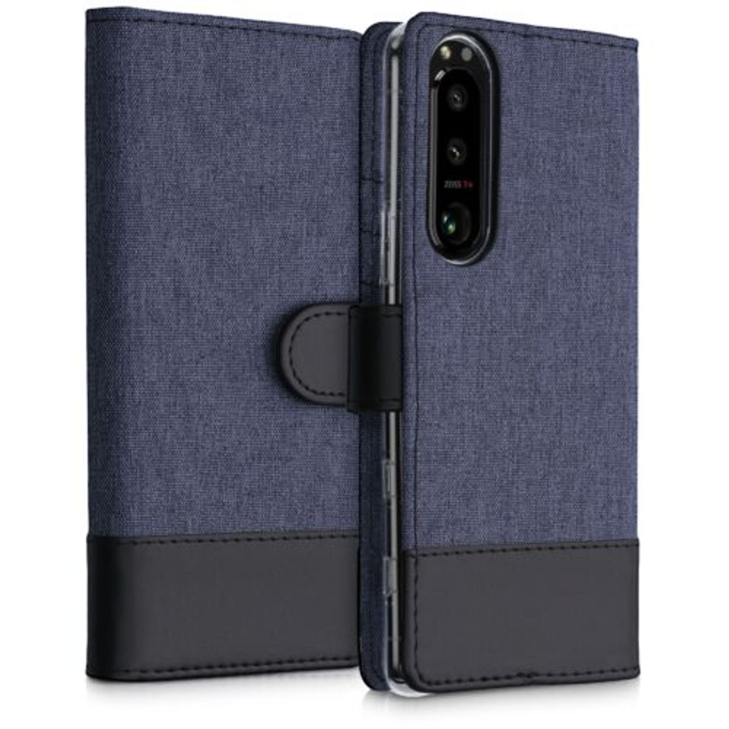 Husa pentru Sony Xperia 5 III, Textil, Albastru, 55132.17 fotografia produsului View 4 L