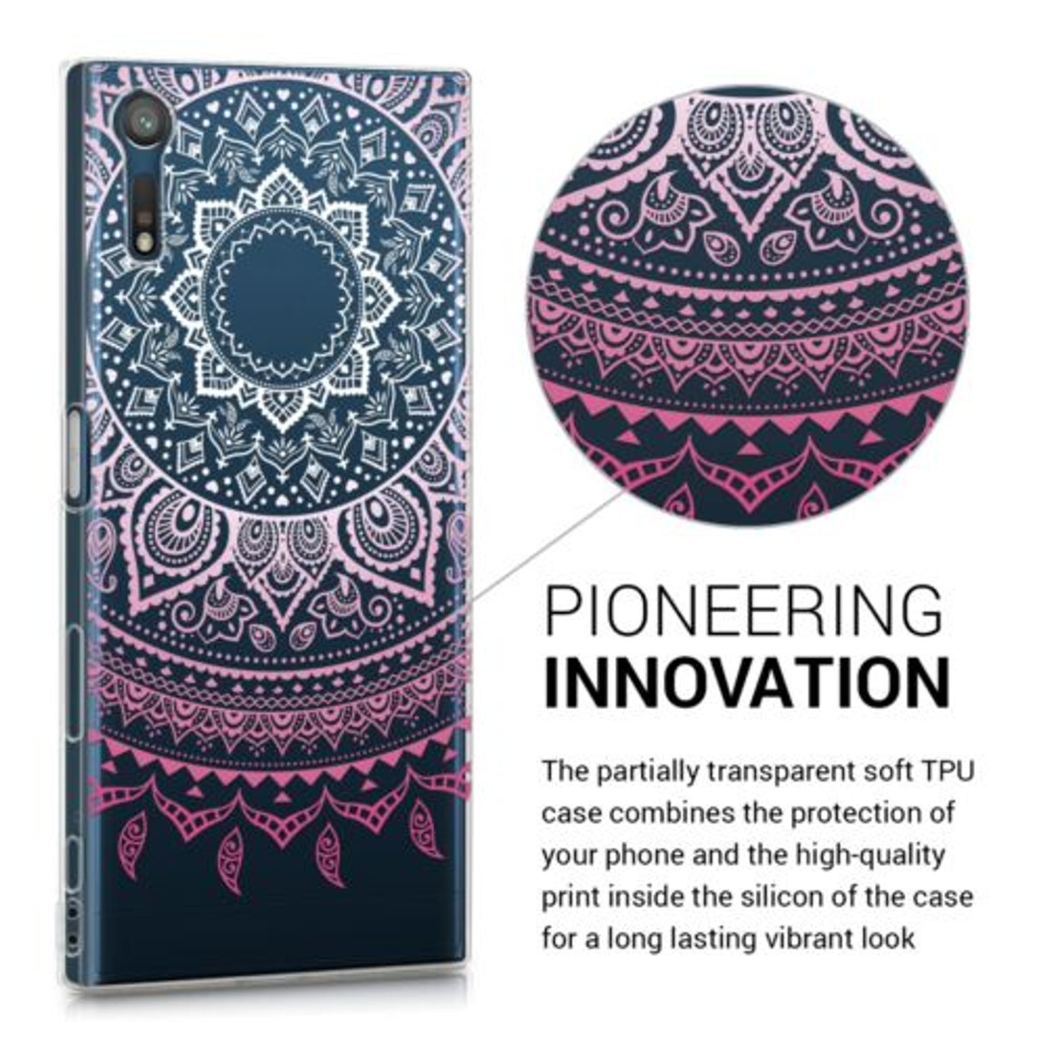Husa pentru Sony Xperia XZ, Silicon, Roz, 39657.02 fotografia produsului View 3 L