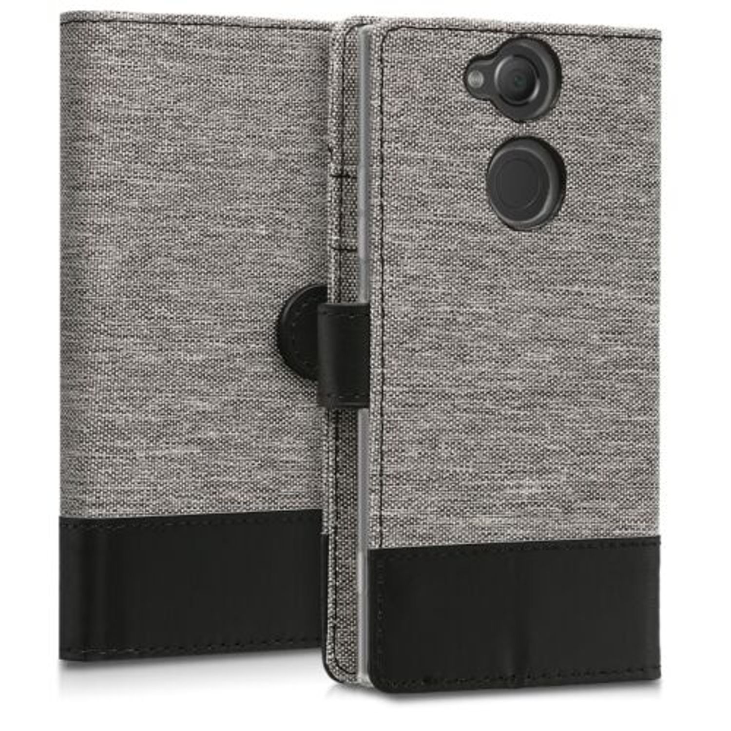 Husa pentru Sony Xperia XA2, Textil, Gri, 44295.22 fotografia produsului View 4 L