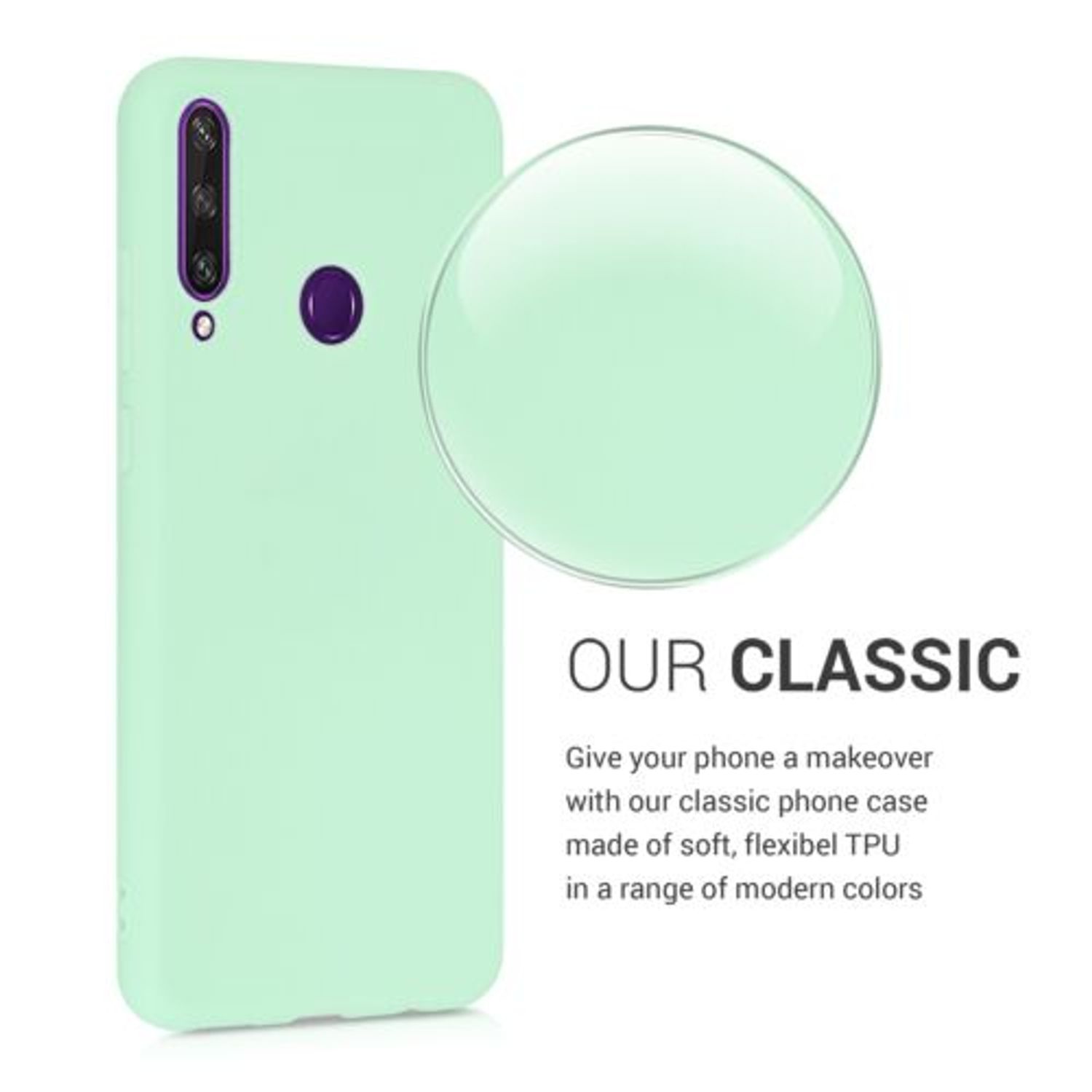 Husa pentru Huawei Y6p, Silicon, Verde, 52528.50 fotografia produsului View 4 L