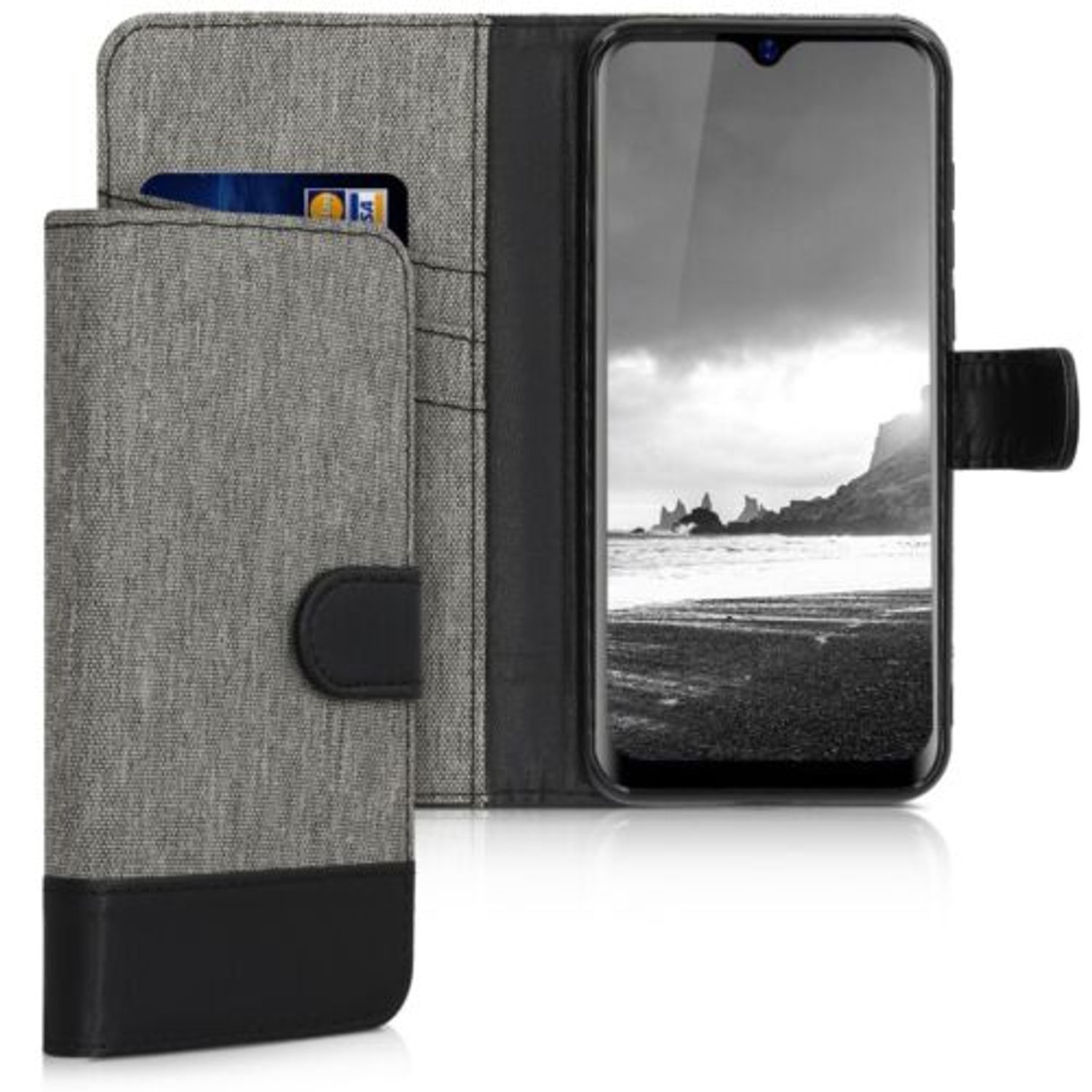 Husa pentru Blackview A60 Pro, Textil, Gri, 49854.02 fotografia produsului