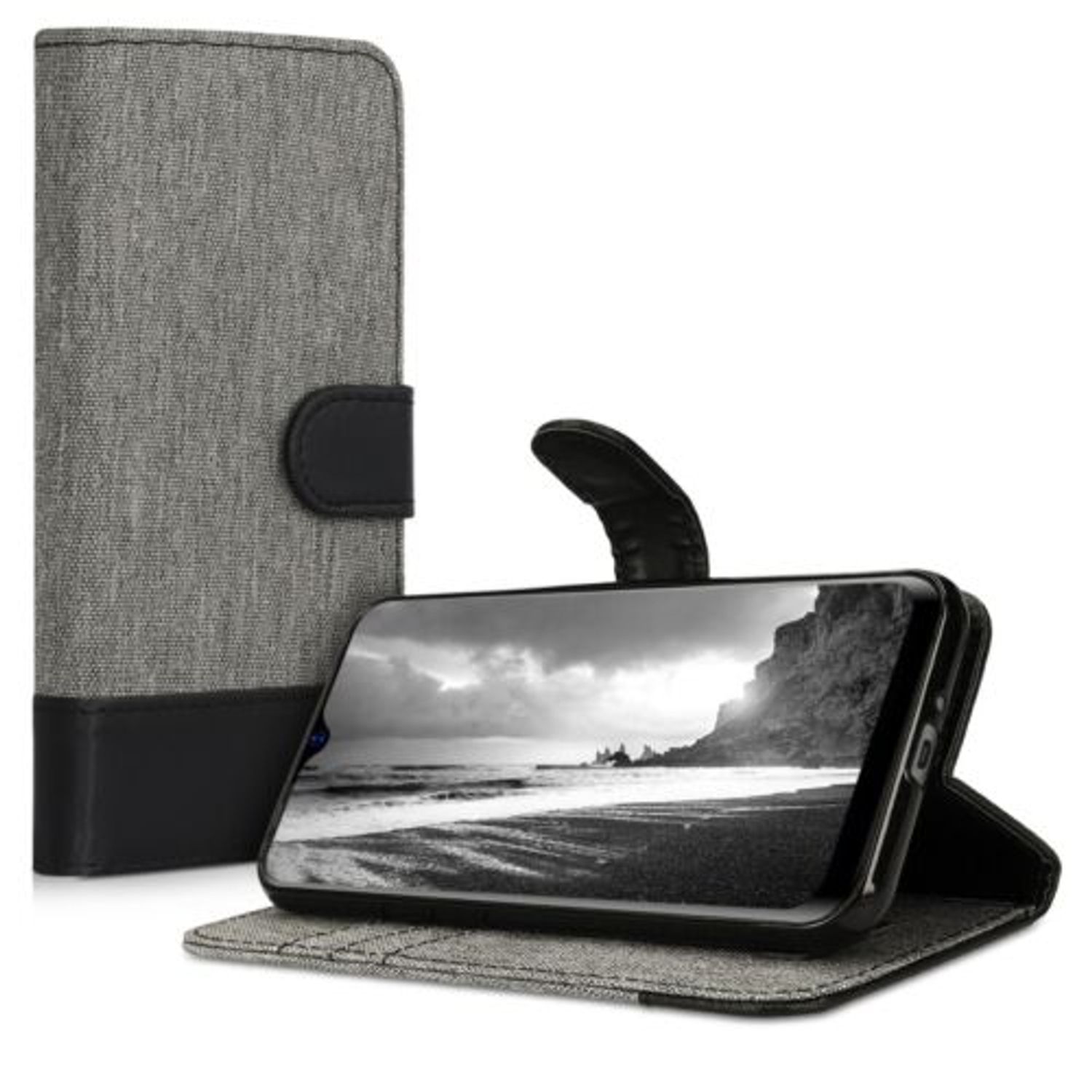 Husa pentru Blackview A60 Pro, Textil, Gri, 49854.02 fotografia produsului View 2 L