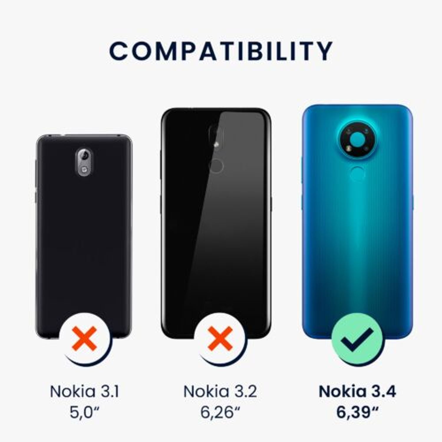 Husa pentru Nokia 3.4, Silicon, Multicolor, 56538.01, Kwmobile fotografia produsului View 4 L