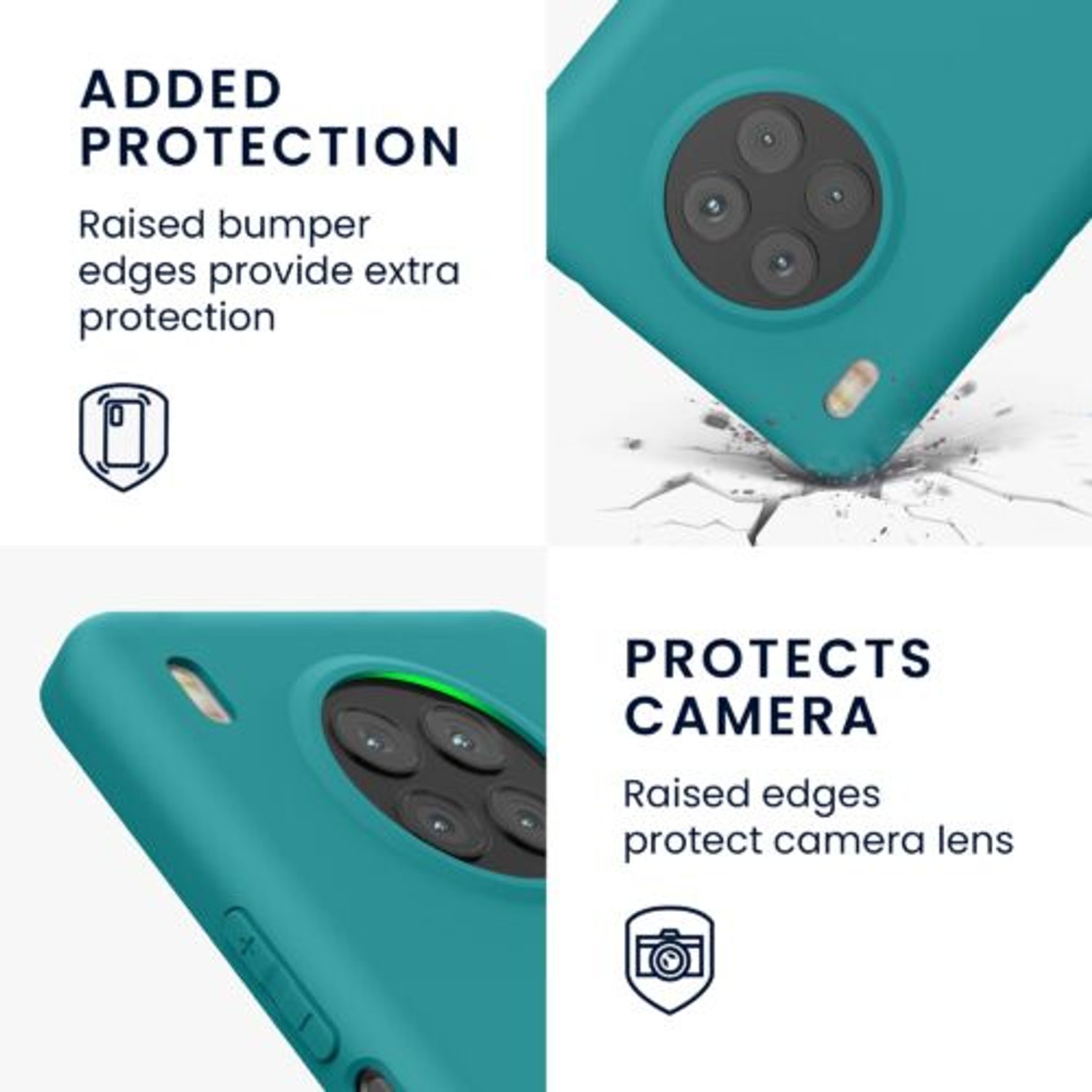 Husa pentru Honor 50 Lite, Silicon, Verde, 57025.57, Kwmobile fotografia produsului View 4 L