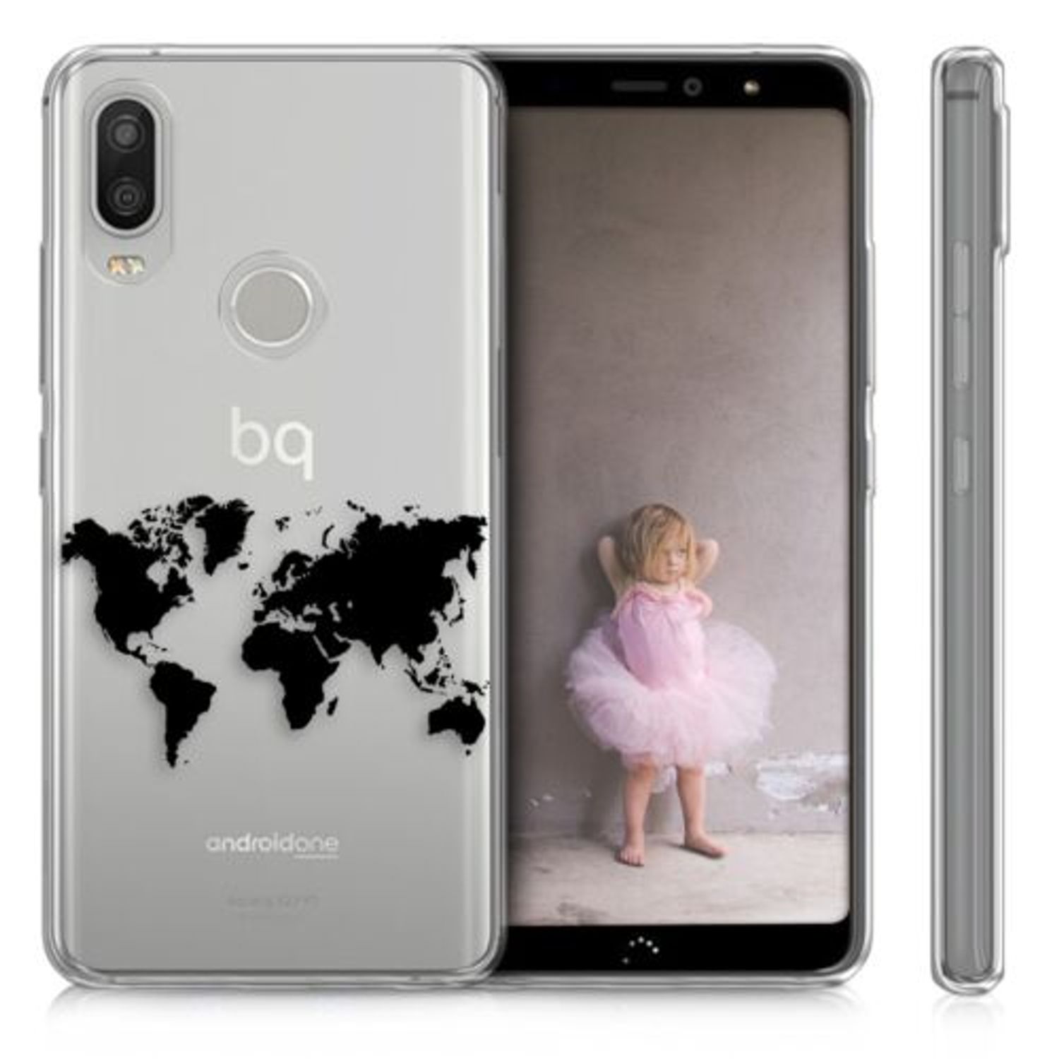Husa pentru BQ Aquaris X2, Silicon, Negru, 45193.03 fotografia produsului View 2 L