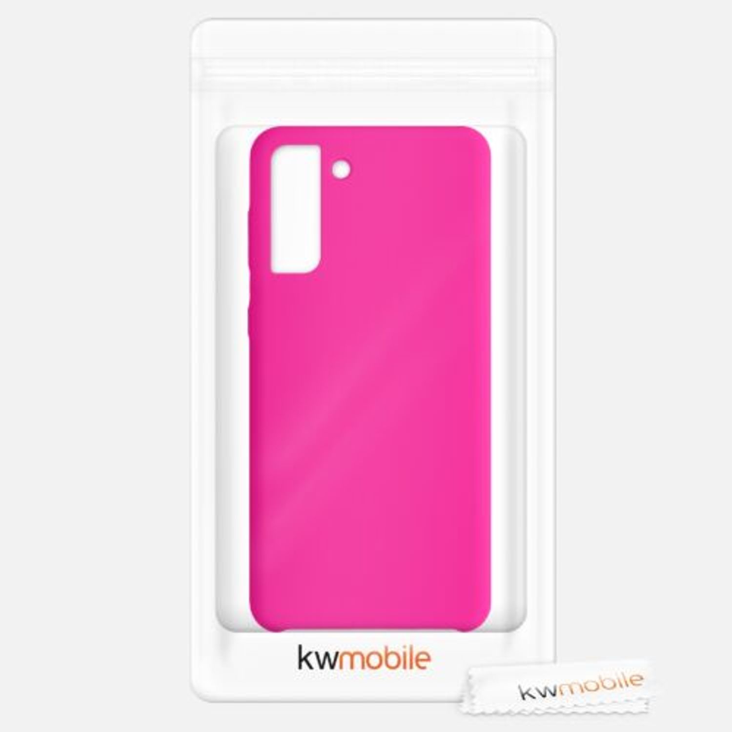 Husa pentru Samsung Galaxy S21 Plus, Silicon, Roz, 54066.77, Kwmobile fotografia produsului View 7 L