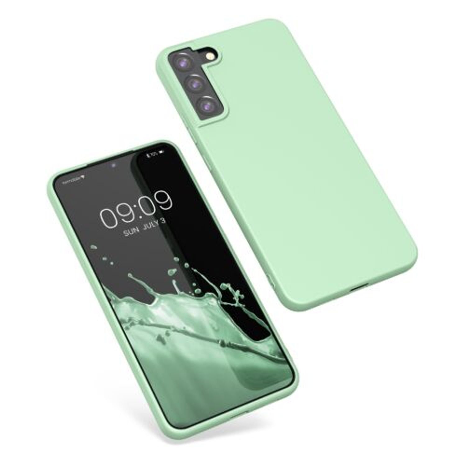 Husa pentru Samsung Galaxy S22 Plus, Silicon, Verde, 56763.50, Kwmobile fotografia produsului View 2 L