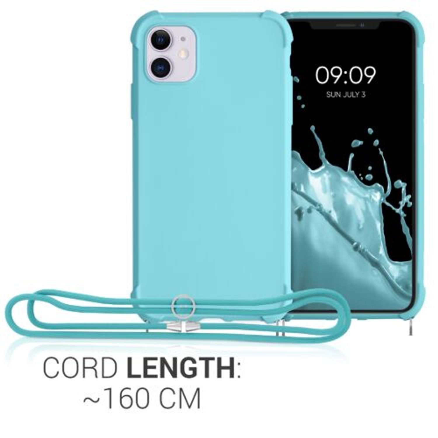 Husa pentru Apple iPhone 11, Silicon, Verde, 53838.23, Kwmobile fotografia produsului View 3 L