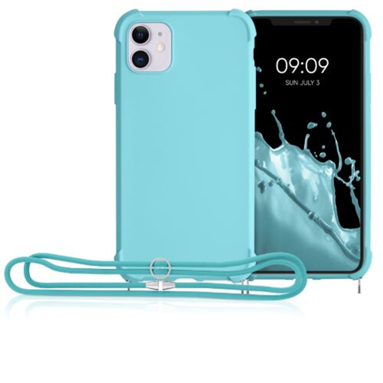 Husa pentru Apple iPhone 11, Silicon, Verde, 53838.23, Kwmobile fotografia produsului View 8 L
