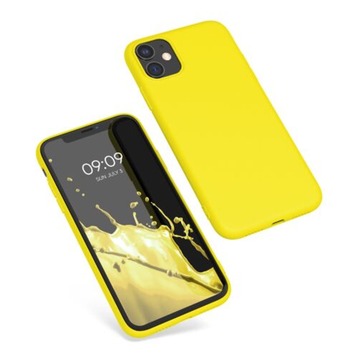 Husa pentru Apple iPhone 11, Silicon, Galben, 49787.165, Kwmobile fotografia produsului View 2 L