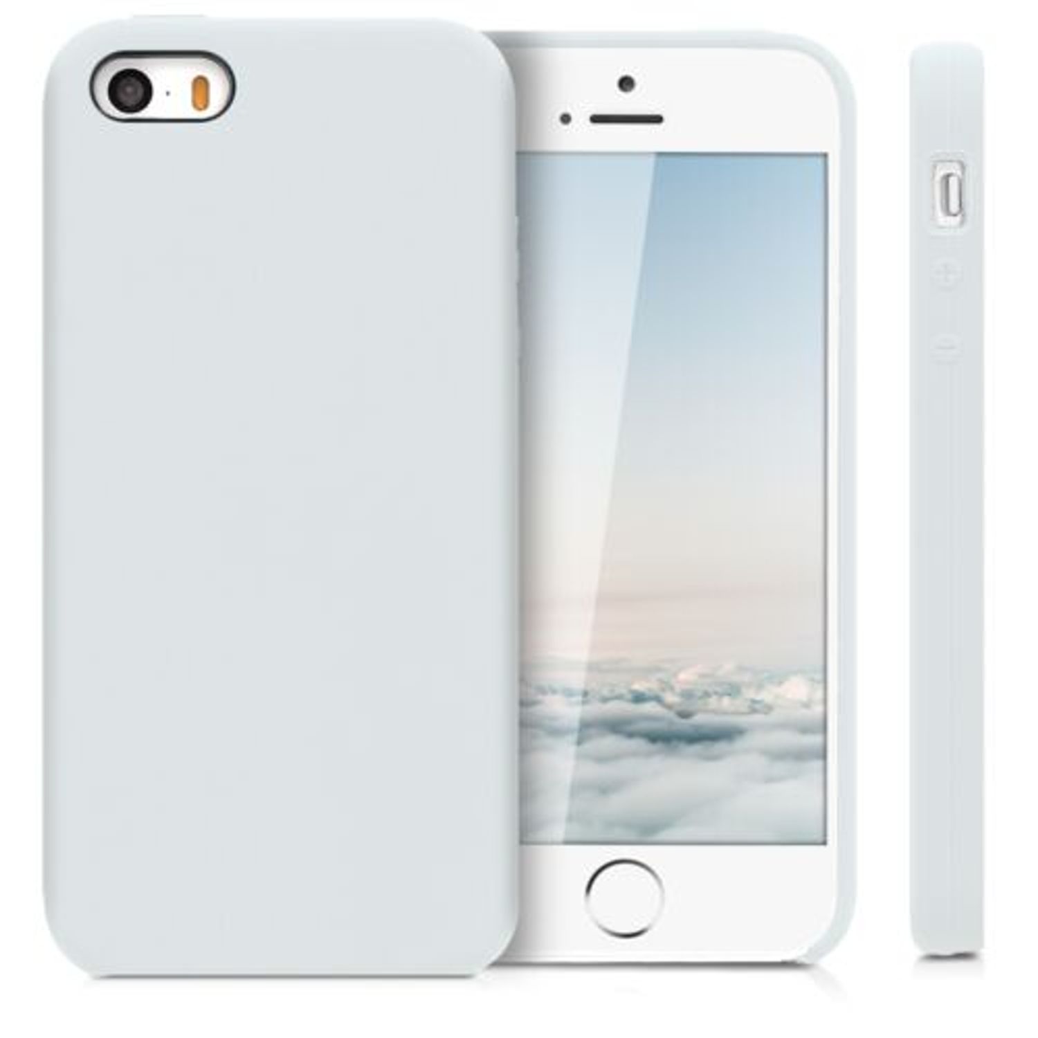Husa pentru Apple iPhone 5/iPhone 5s/iPhone SE, Silicon, Alb, 42766.02 fotografia produsului View 2 L