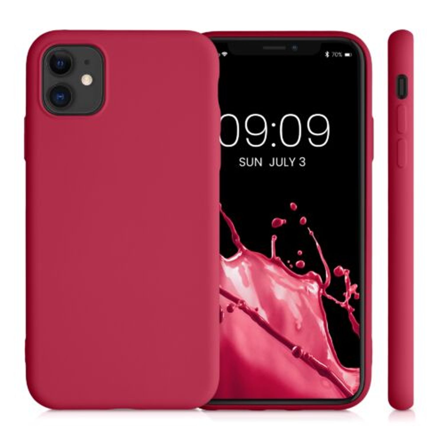 Husa pentru Apple iPhone 11, Silicon, Roz, 50791.229, Kwmobile fotografia produsului View 2 L