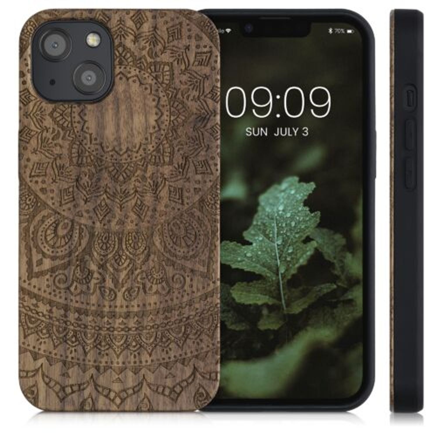 Husa pentru Apple iPhone 13, Lemn, Maro, 55953.07, Kwmobile fotografia produsului View 2 L