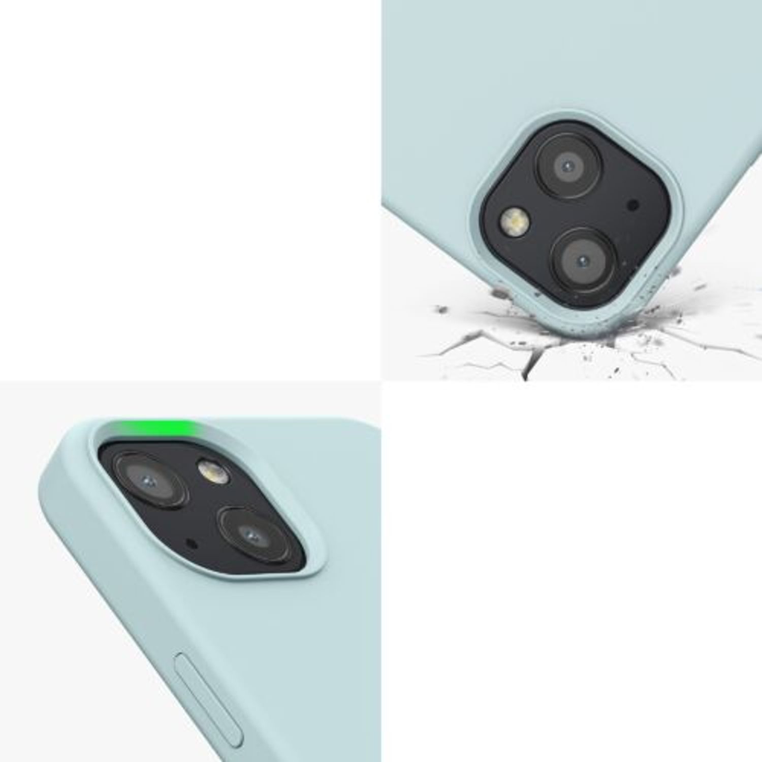 Husa pentru Apple iPhone 13, Silicon, Verde, 55878.200, Kwmobile fotografia produsului View 7 L