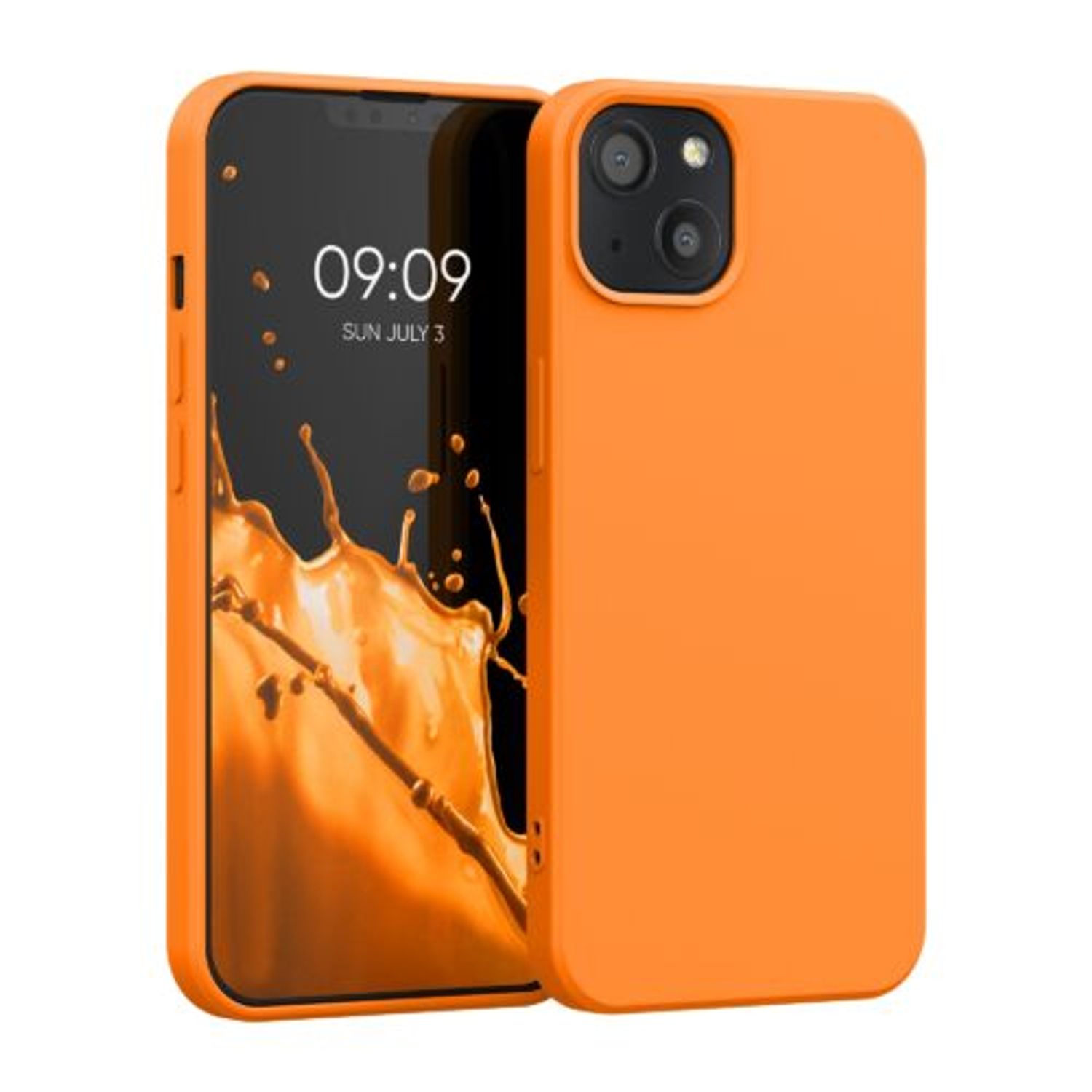 Husa pentru Apple iPhone 13, Silicon, Portocaliu, 55948.150, Kwmobile fotografia produsului