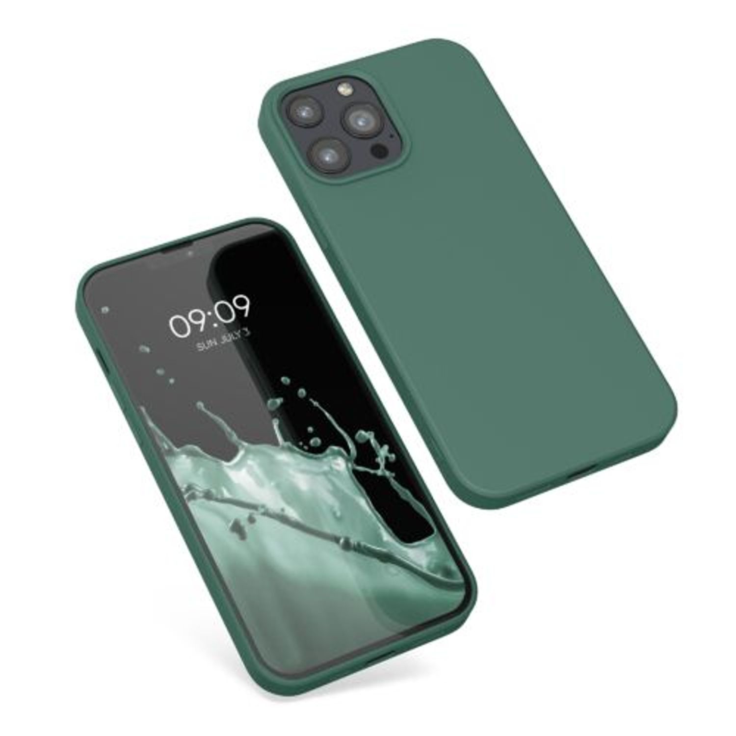 Husa pentru Apple iPhone 13 Pro Max, Silicon, Verde, 55975.166, Kwmobile fotografia produsului View 2 L