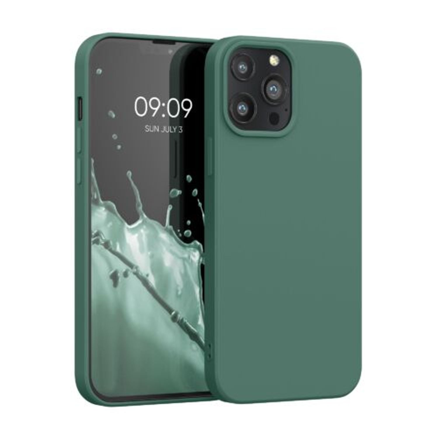 Husa pentru Apple iPhone 13 Pro Max, Silicon, Verde, 55975.166, Kwmobile fotografia produsului