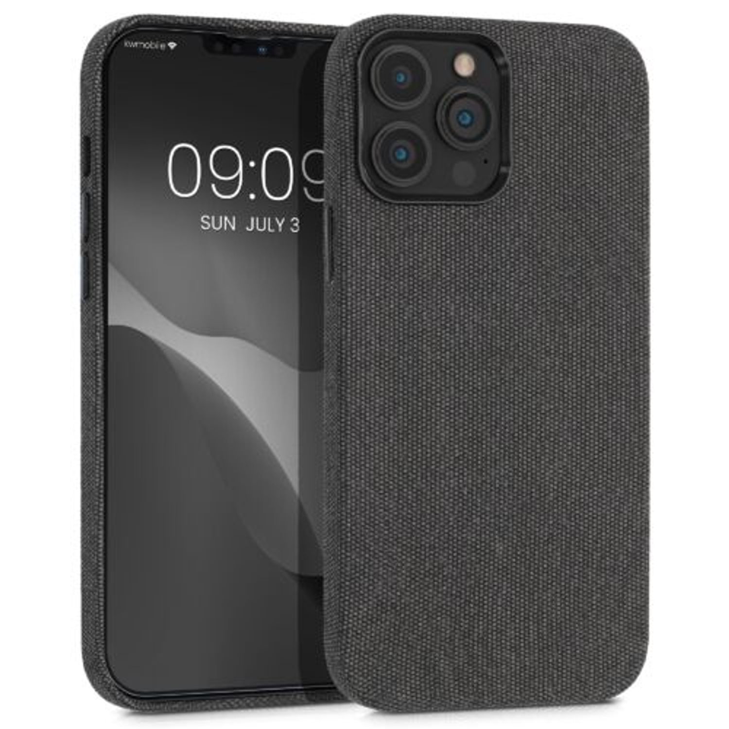Husa pentru Apple iPhone 13 Pro Max, Textil, Gri, 56773.19, Kwmobile fotografia produsului