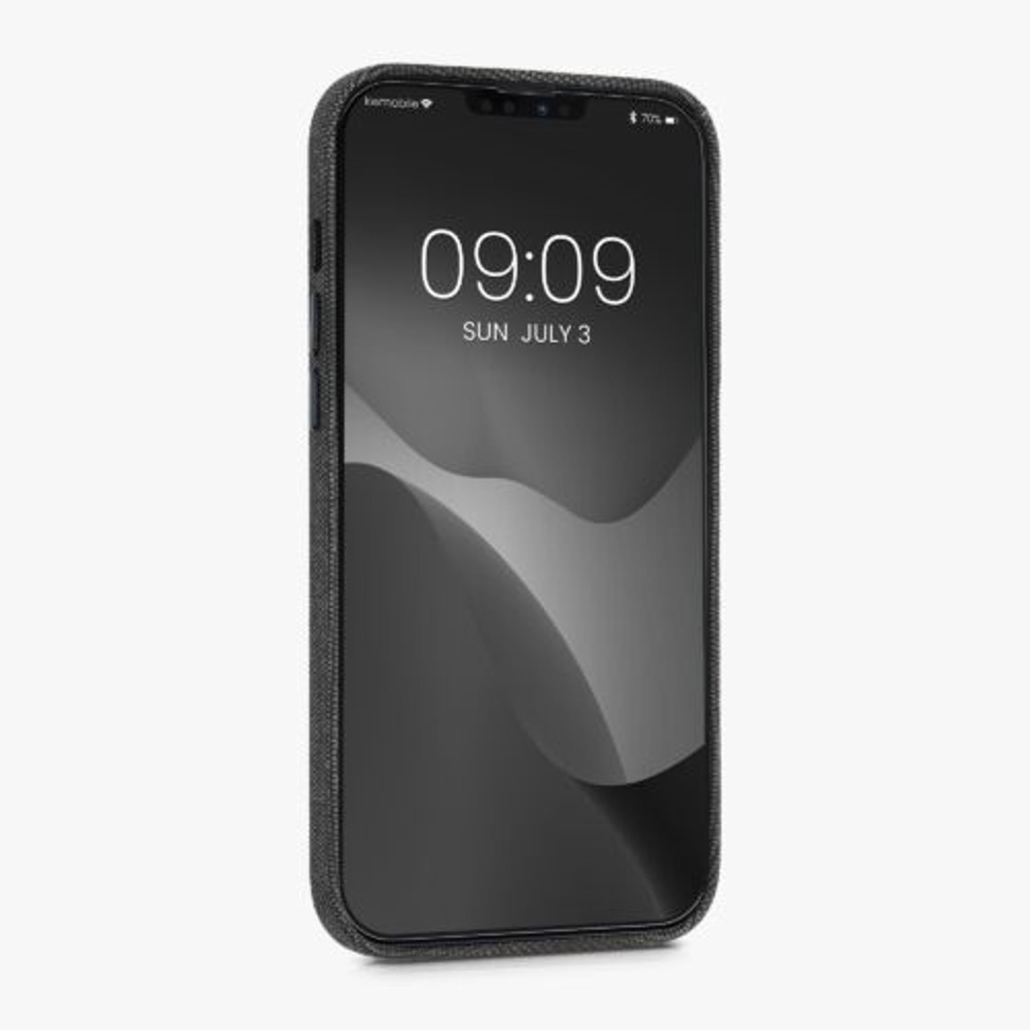 Husa pentru Apple iPhone 13 Pro Max, Textil, Gri, 56773.19, Kwmobile fotografia produsului View 3 L