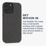 Husa pentru Apple iPhone 13 Pro Max, Textil, Gri, 56773.19, Kwmobile fotografia produsului View 4 S