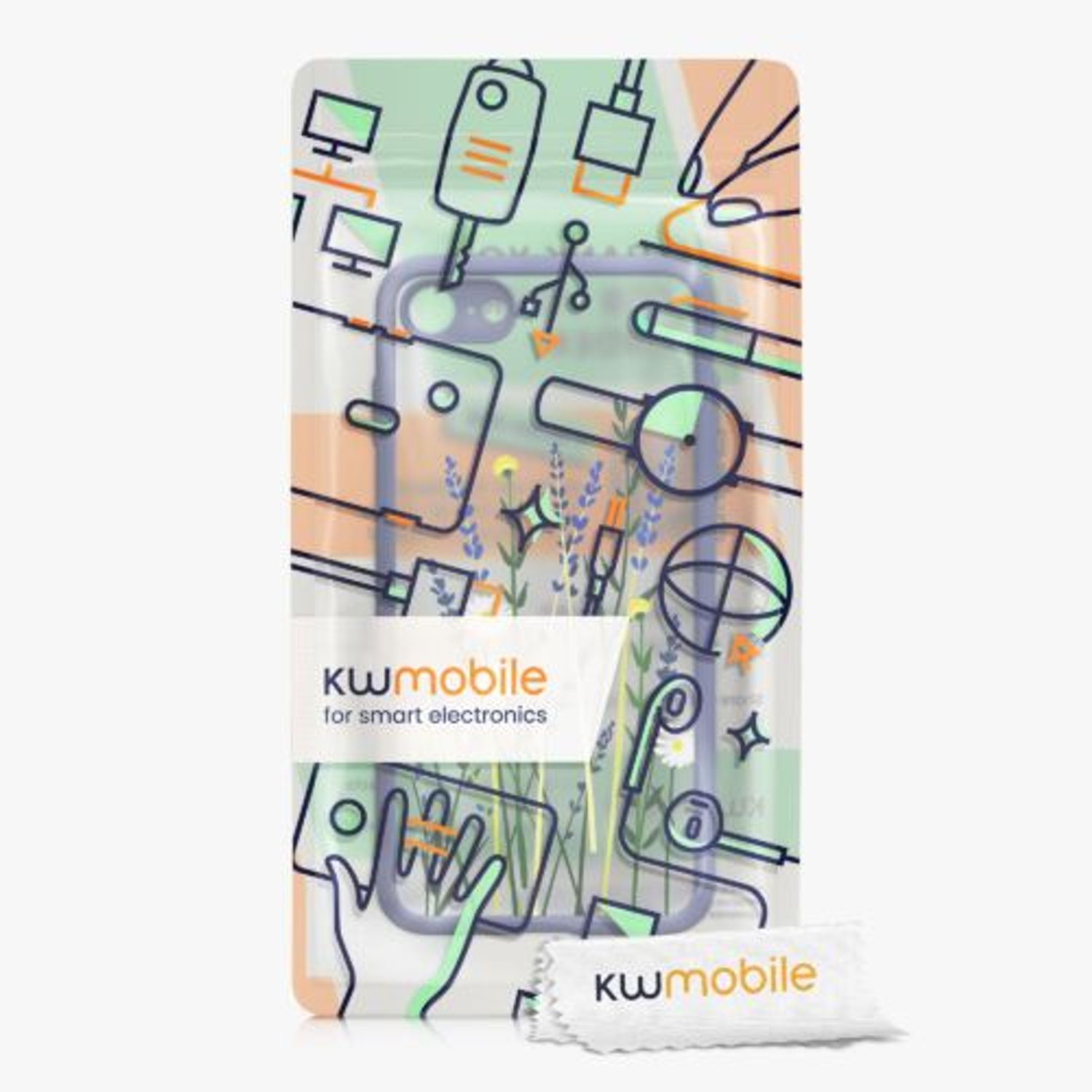 Husa pentru Apple iPhone 8/iPhone 7/iPhone SE 2, Silicon, Multicolor, 56493.02, Kwmobile fotografia produsului View 8 L